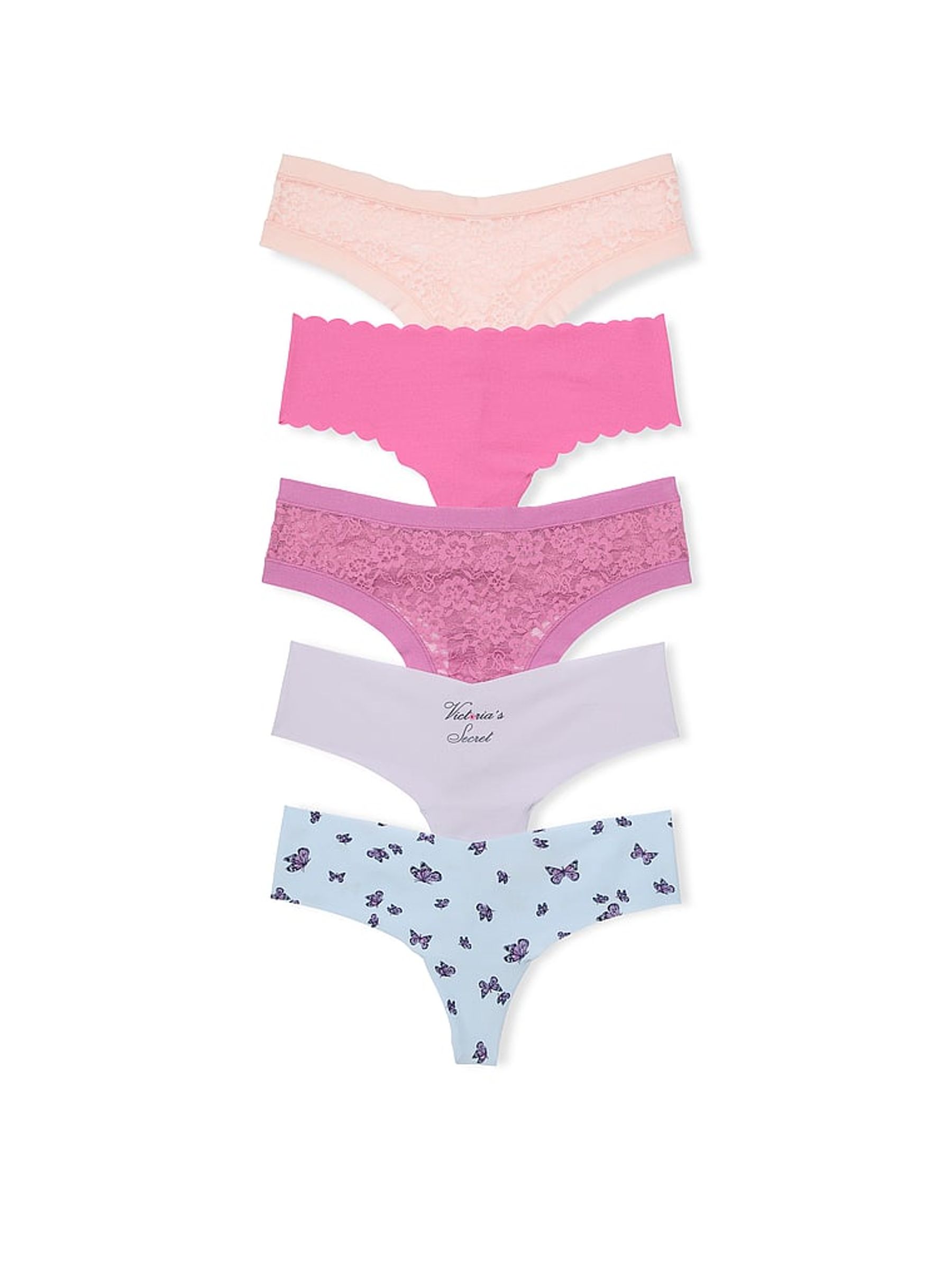 Pink/Purple/Blue 5 Pack Knickers - Image 1 of 4