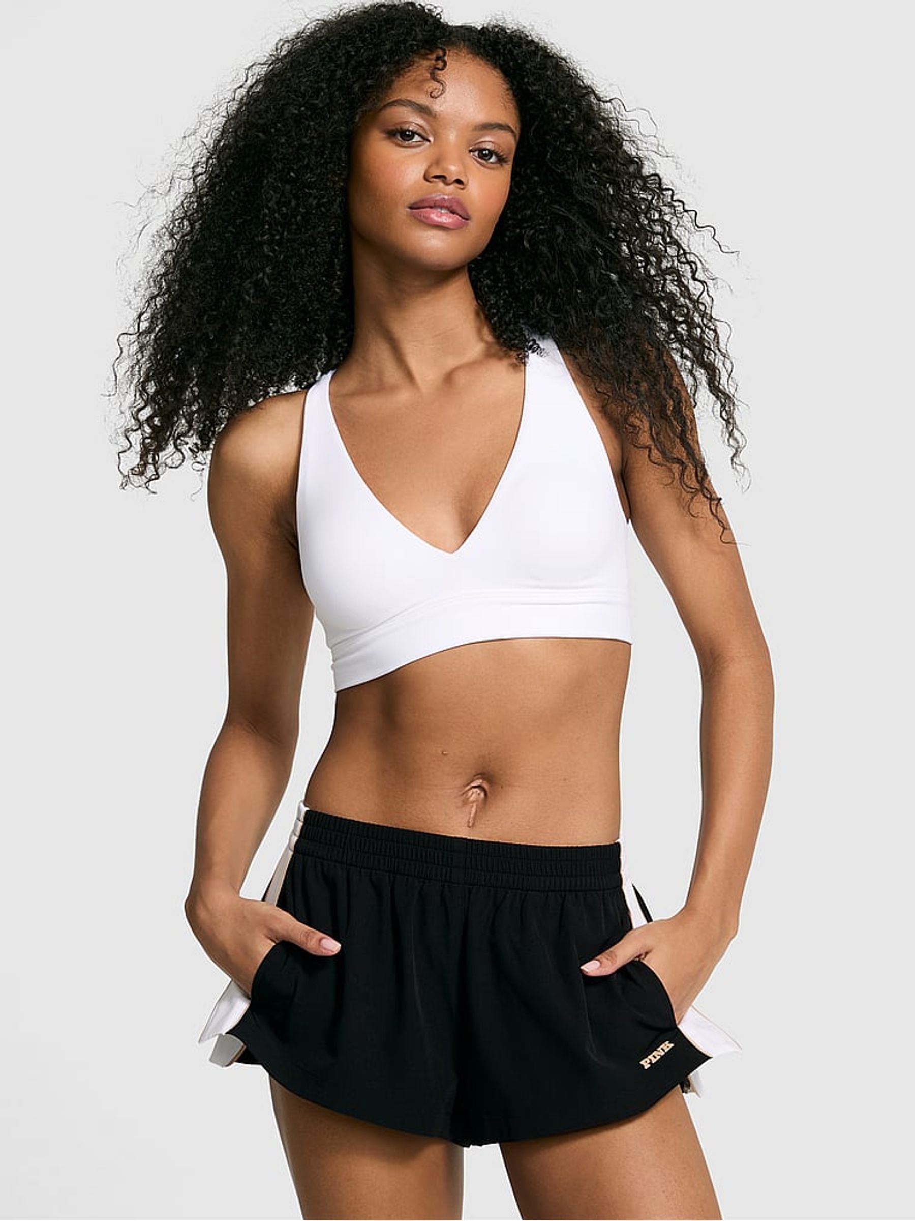 Black Stretch Woven Run Shorts - Image 1 of 2