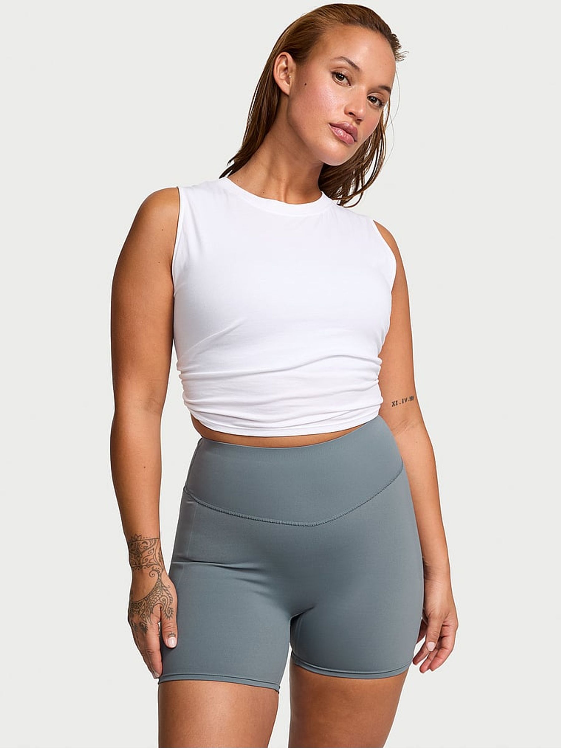 Dark Steel Grey Elevate™ High Rise Cycling Shorts - Image 1 of 3
