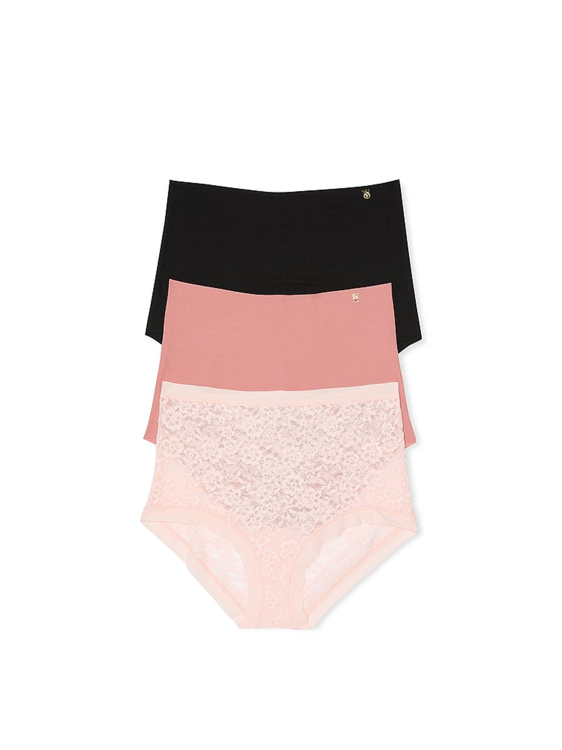 Pink/Black 3 Pack Knickers - Image 1 of 4