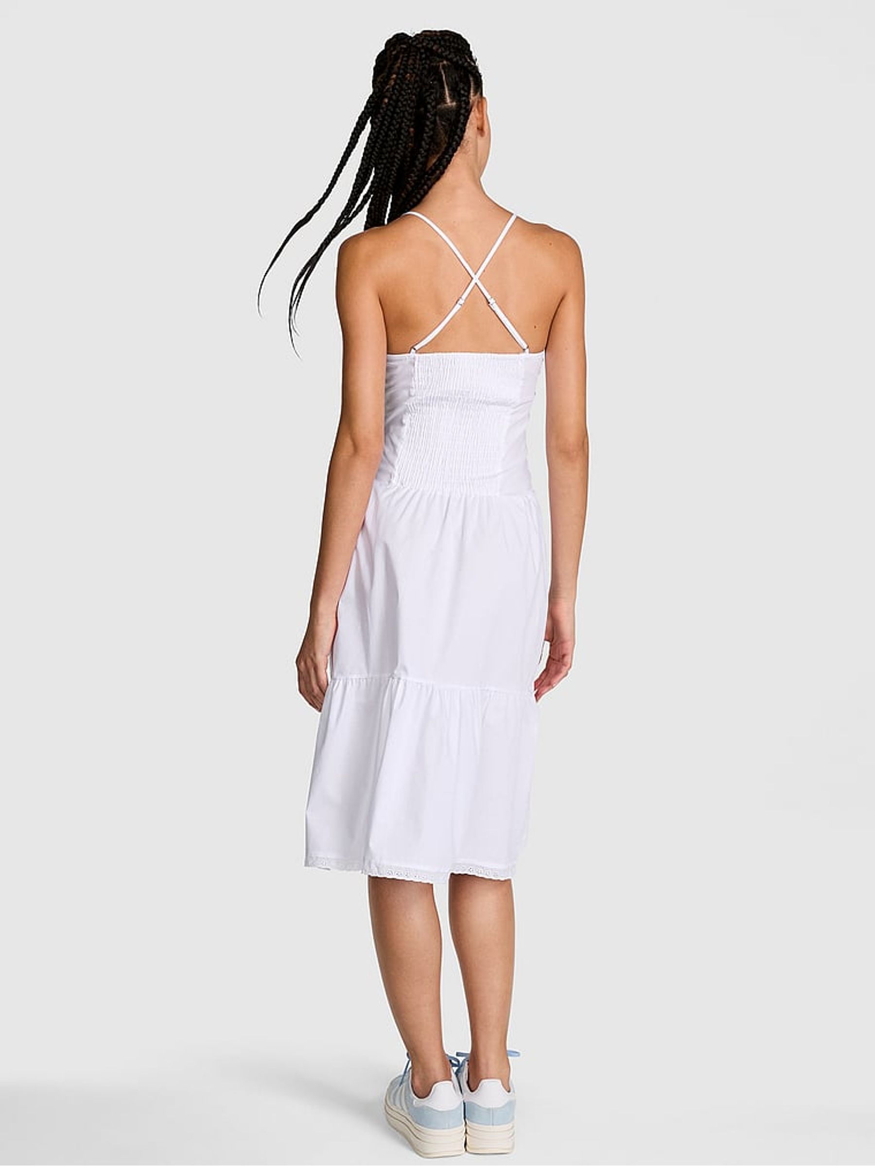 Bright White Prarie Poplin Midi Dress - Image 2 of 3