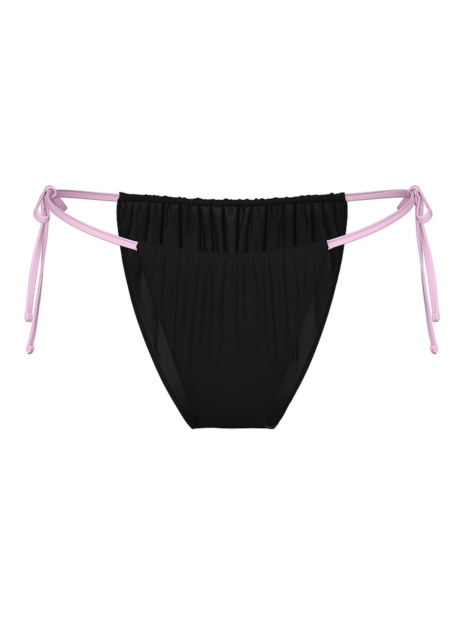 Black Tie Side Cheeky Bikini Bottoms - Image 4 of 4