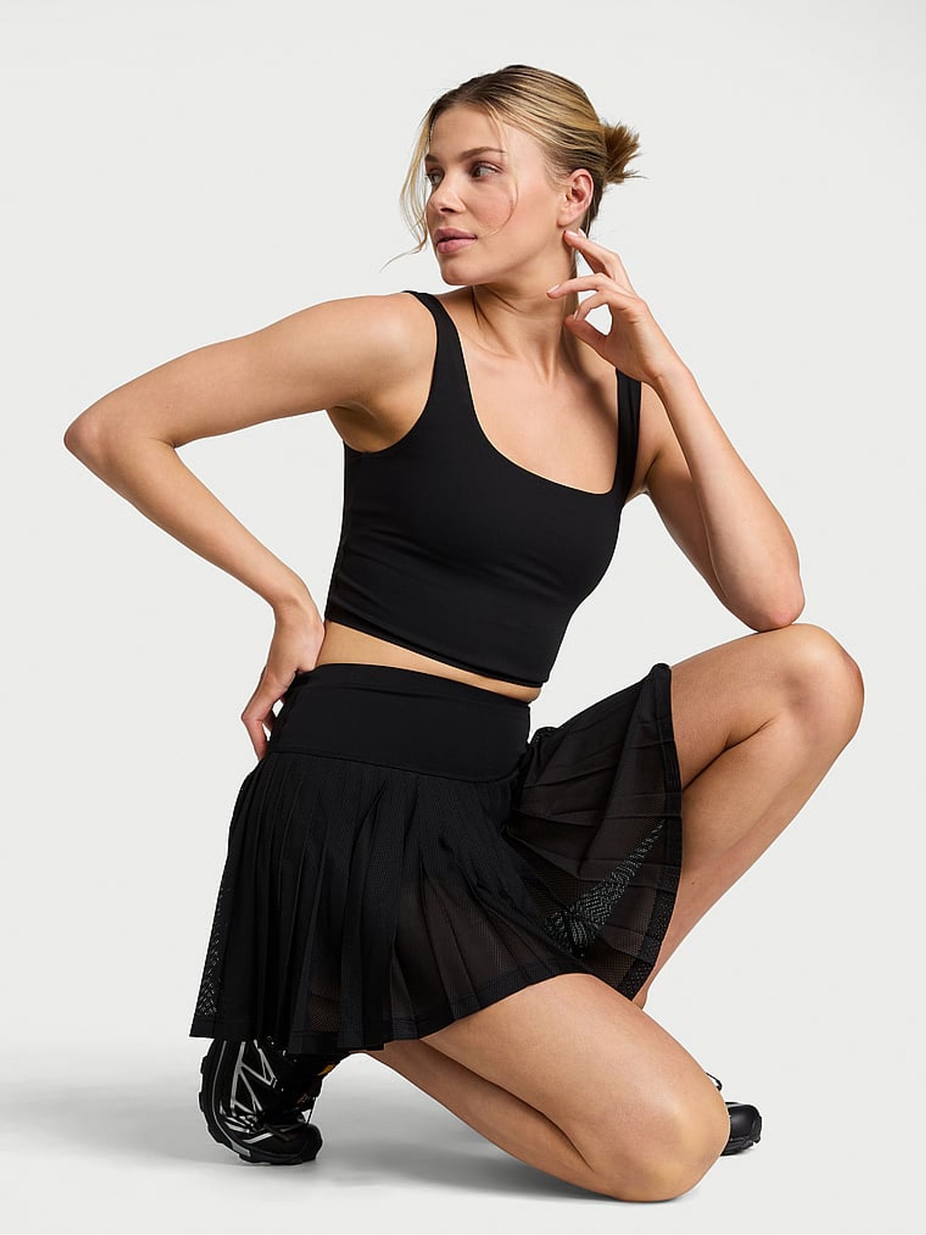 Black Elevate™ Mesh Tennis Skirt - Image 1 of 3