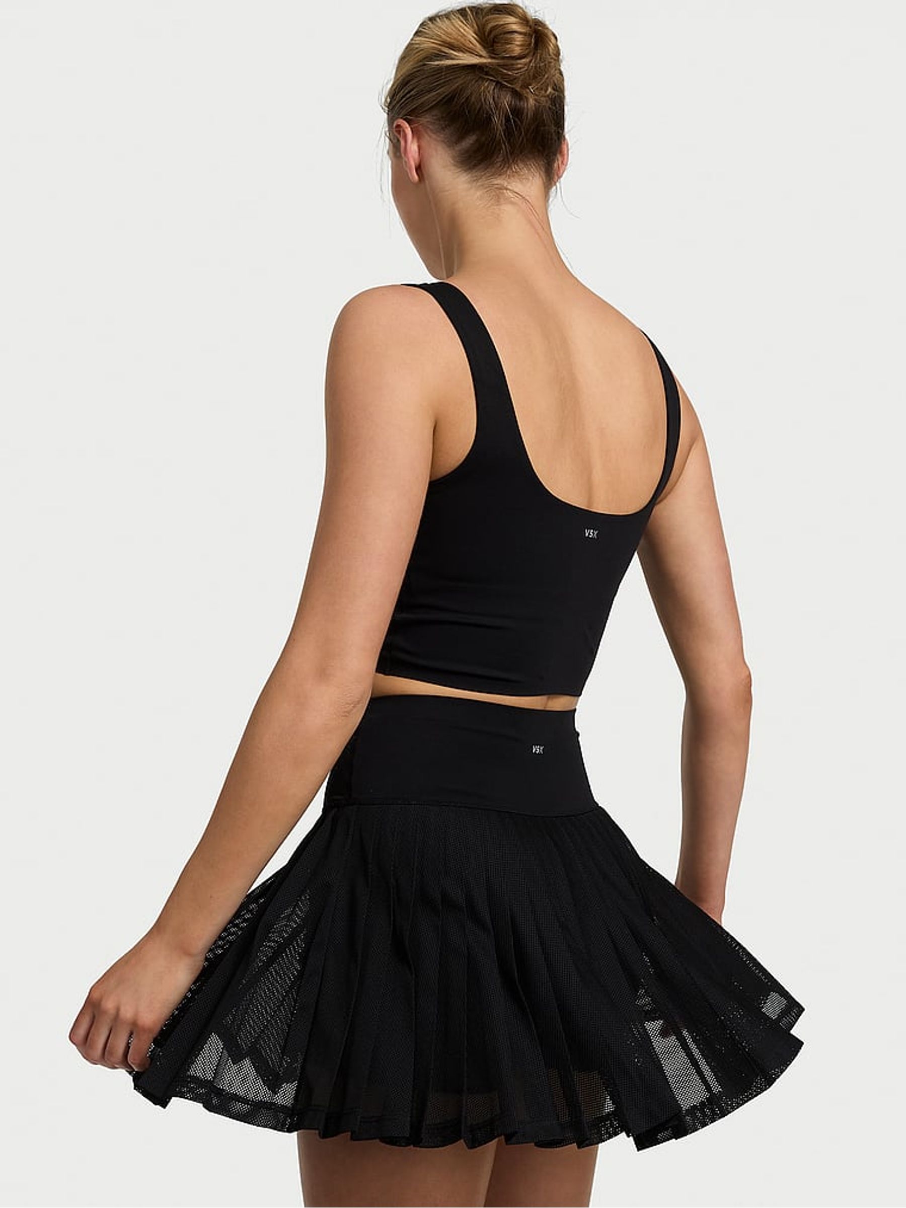 Black Elevate™ Mesh Tennis Skirt - Image 2 of 3