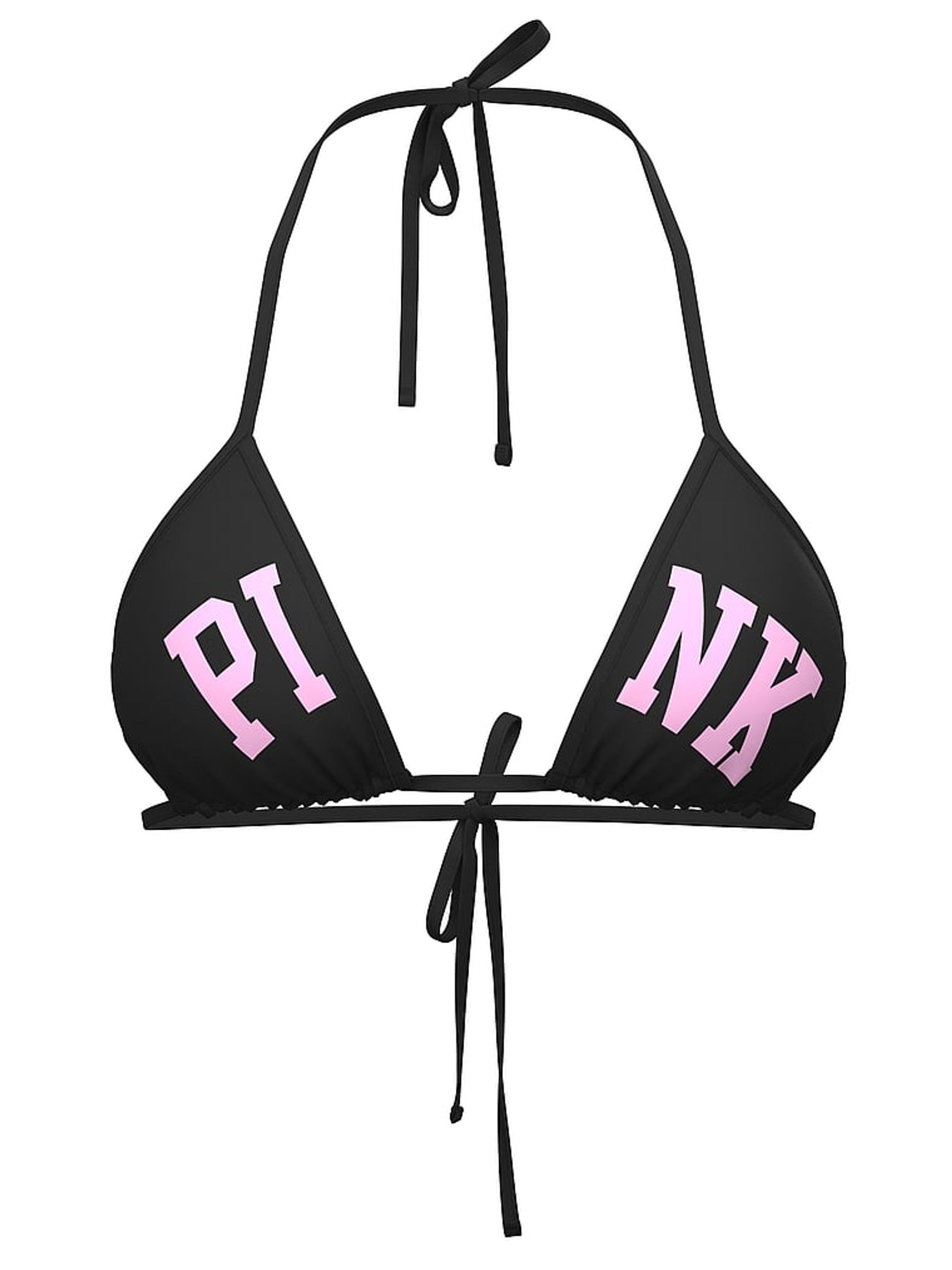 Black Logo Triangle Terry Bikini Top - Image 3 of 3