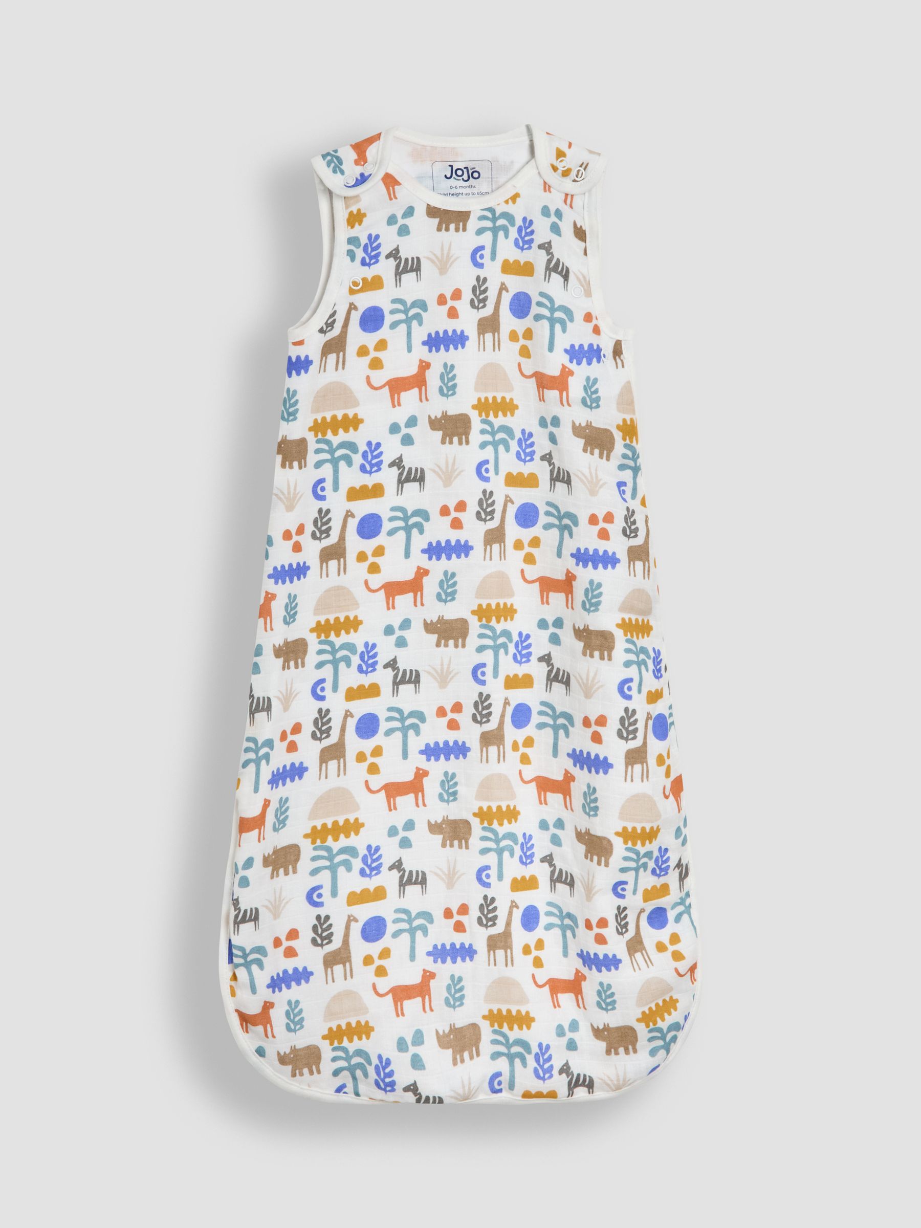 Safari Print 1 Tog Baby Muslin Sleeping Bag - Image 4 of 5
