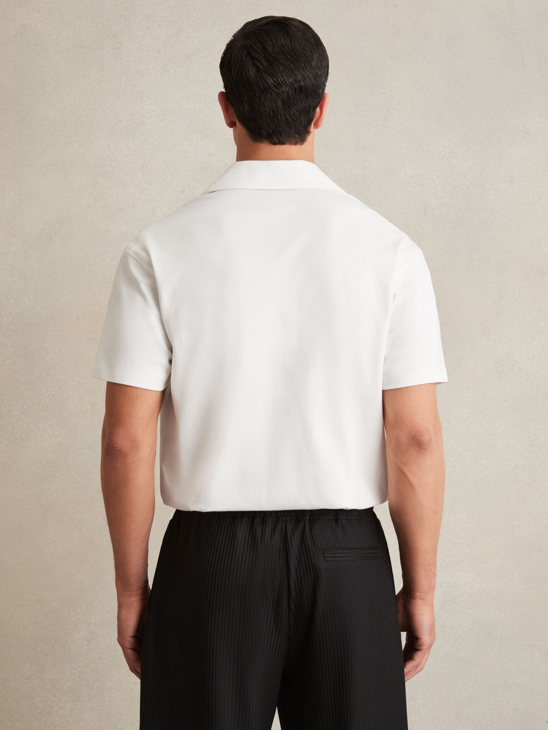 Cotton Paisley-Embroidered Shirt in White - Image 4 of 6