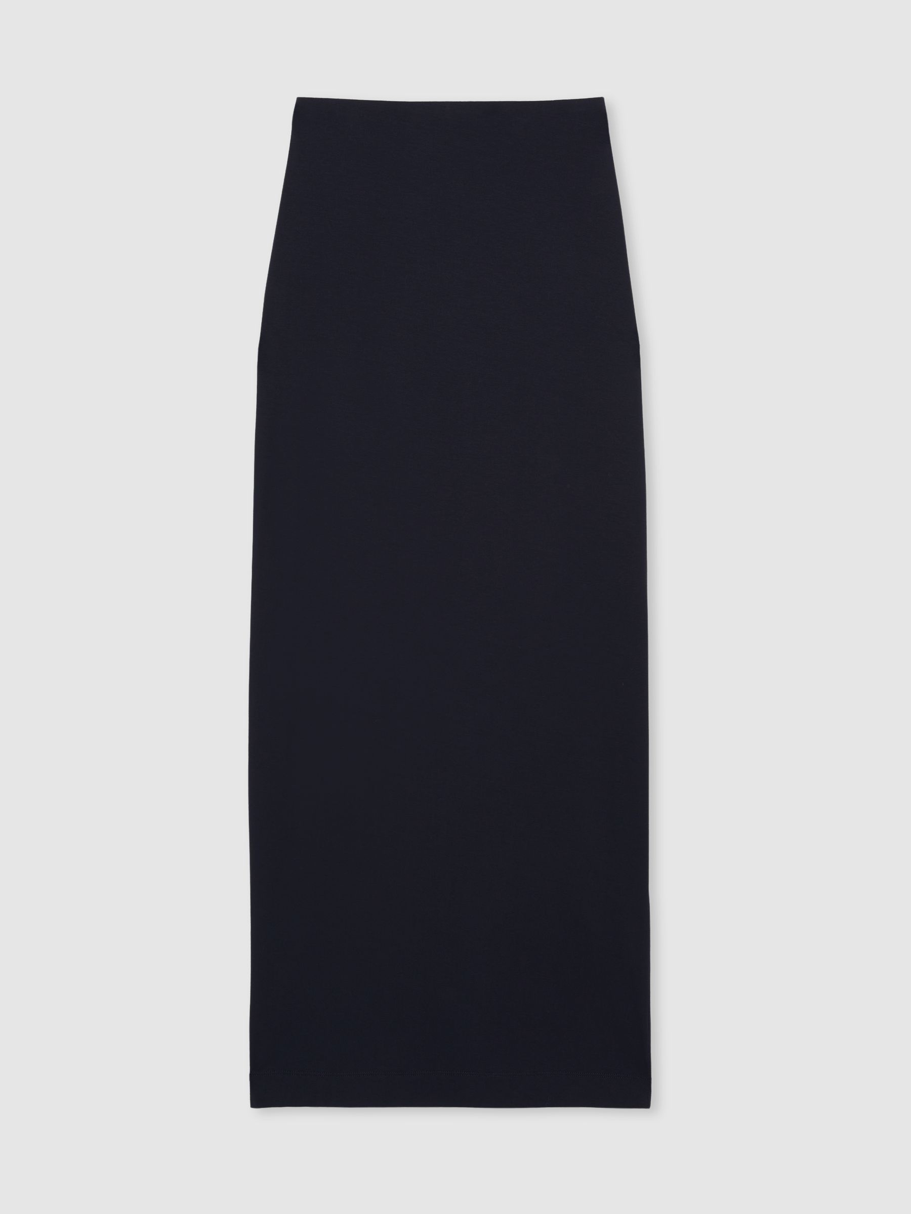 Jersey Straight Maxi Skirt in Navy - Image 2 of 5