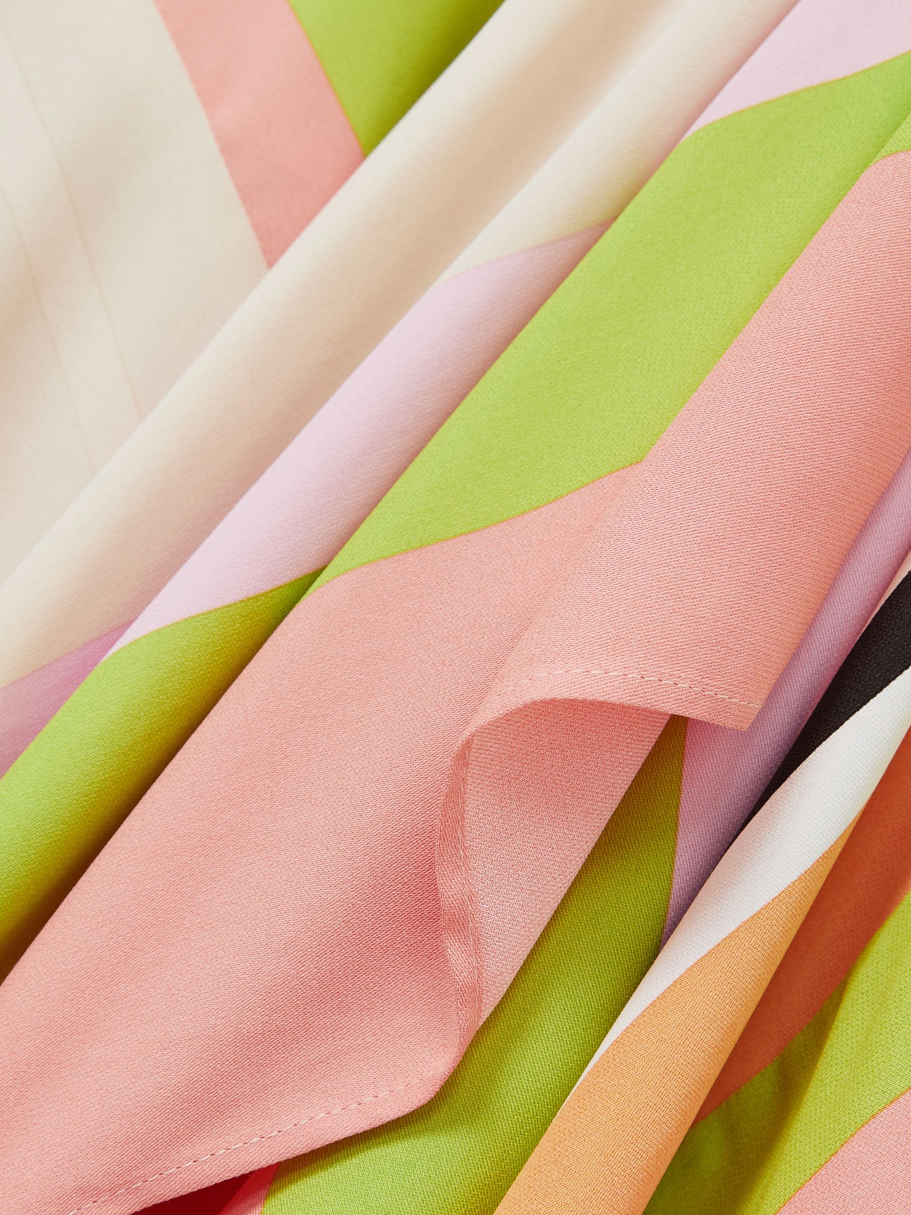 Stripe-Print Handkerchief Maxi Dress in Pink/Green - Image 5 of 5