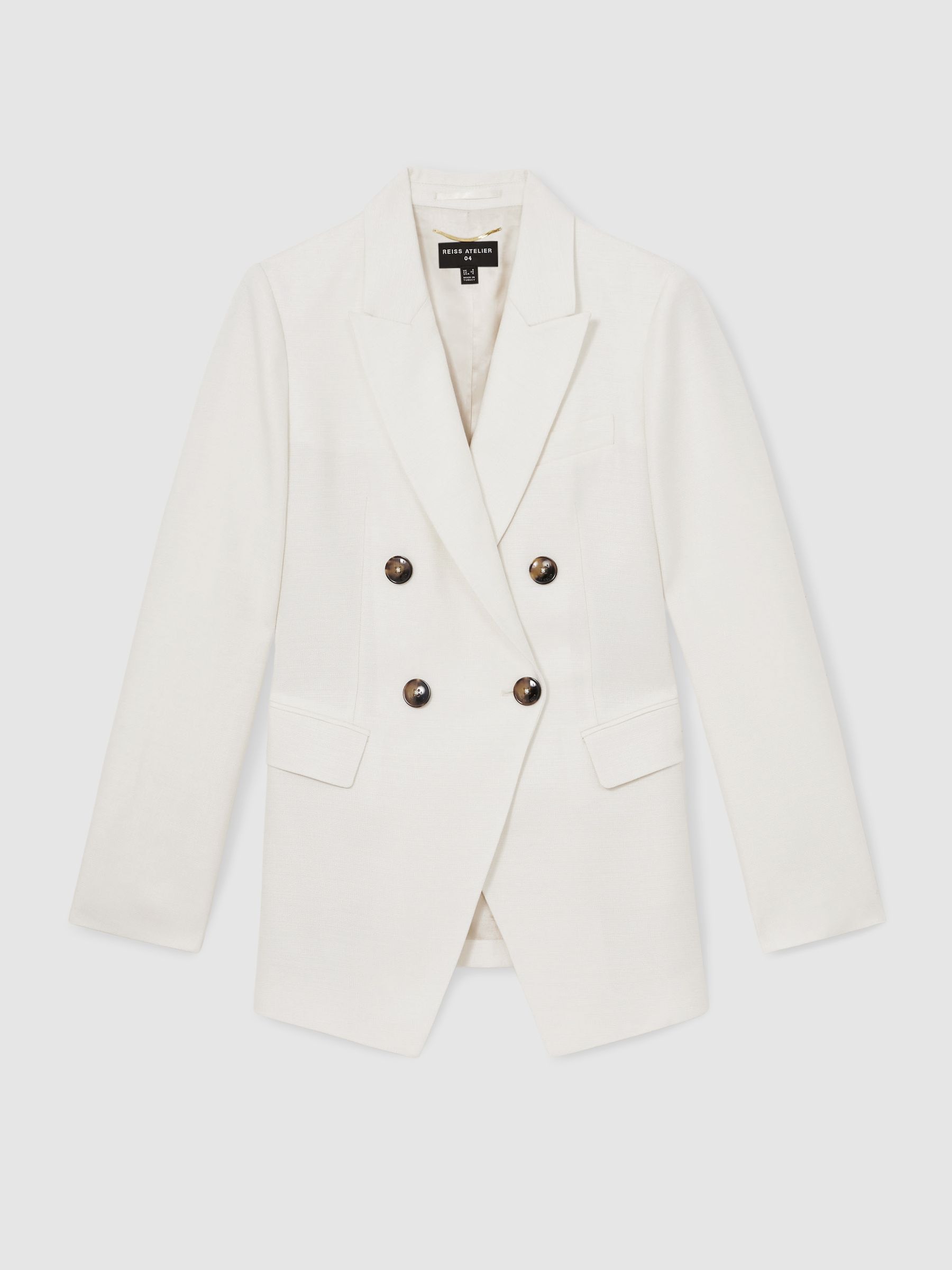 Atelier Double-Breasted Suit Blazer in White - Image 2 of 7