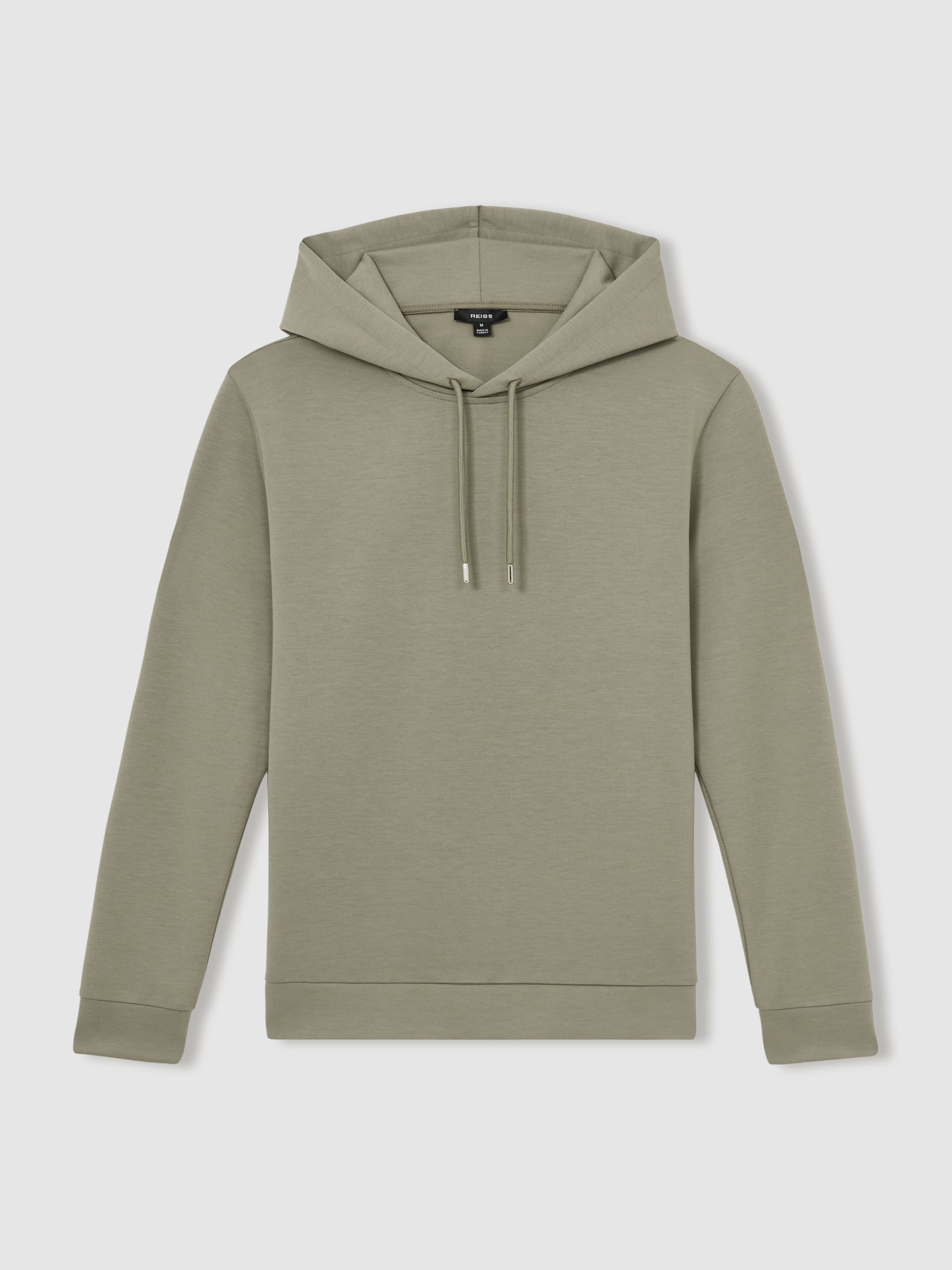 Interlock Jersey Drawstring Hoodie in Sage - Image 2 of 6