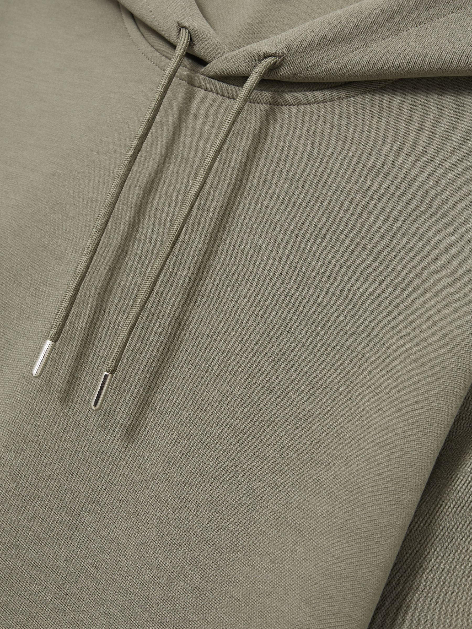 Interlock Jersey Drawstring Hoodie in Sage - Image 6 of 6