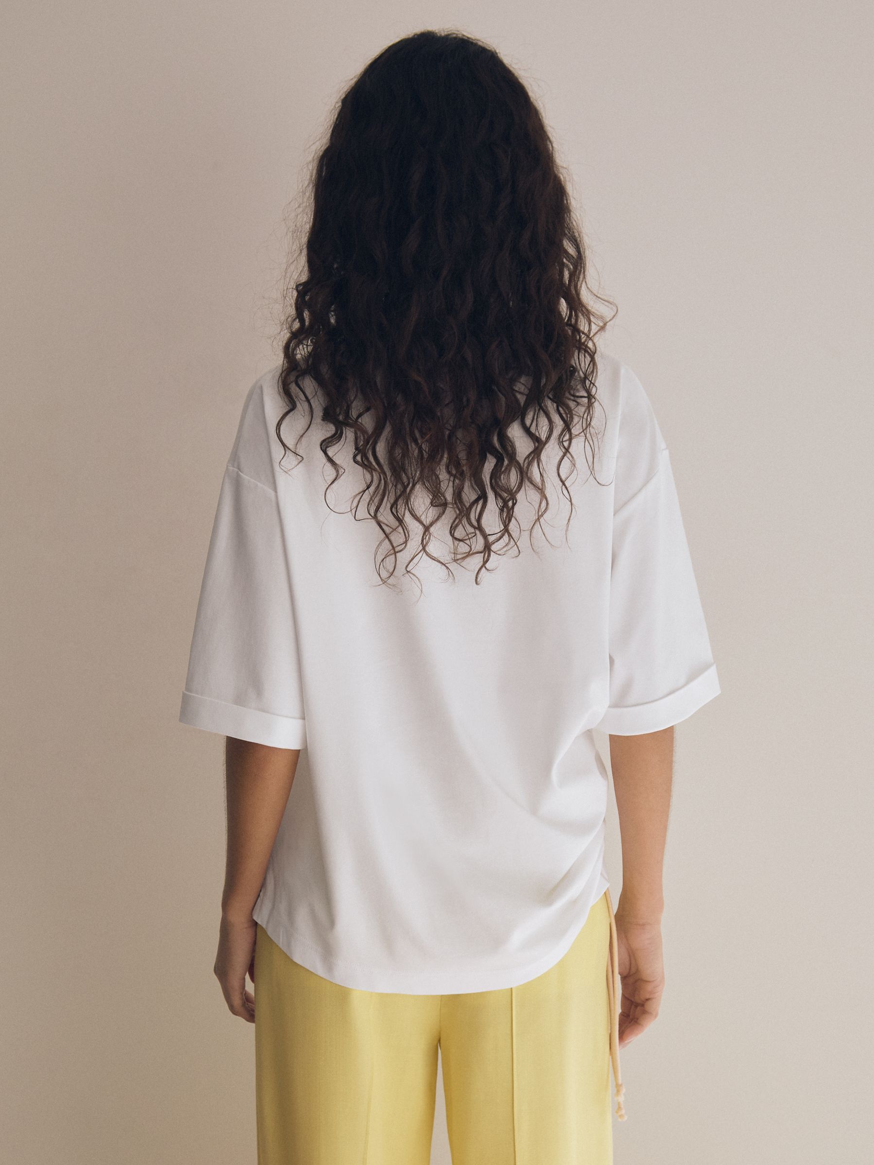 Atelier Cotton Cut-Out Rope-Cord Top in White - Image 5 of 6