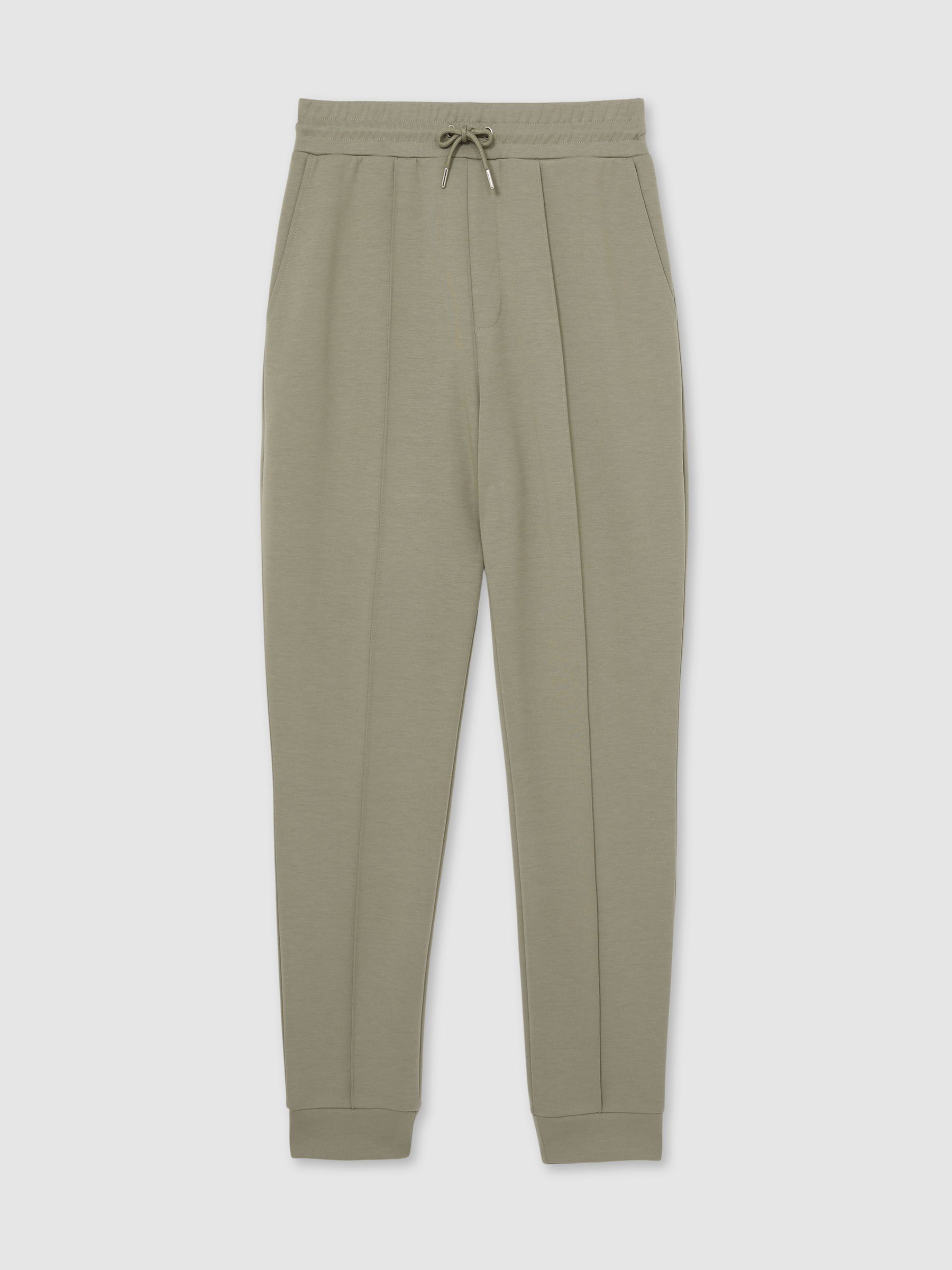 Drawstring Jersey Joggers in Sage - Image 2 of 6