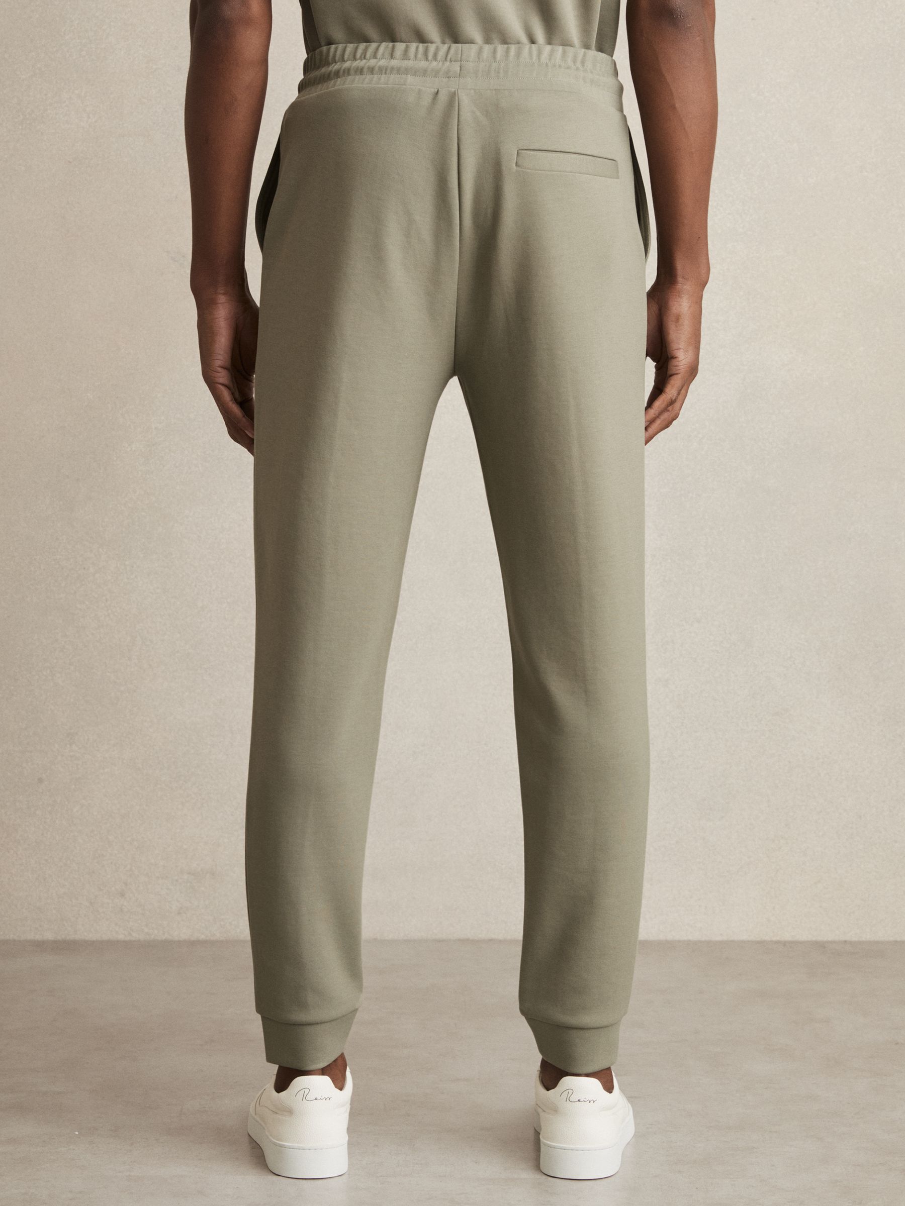 Drawstring Jersey Joggers in Sage - Image 5 of 6