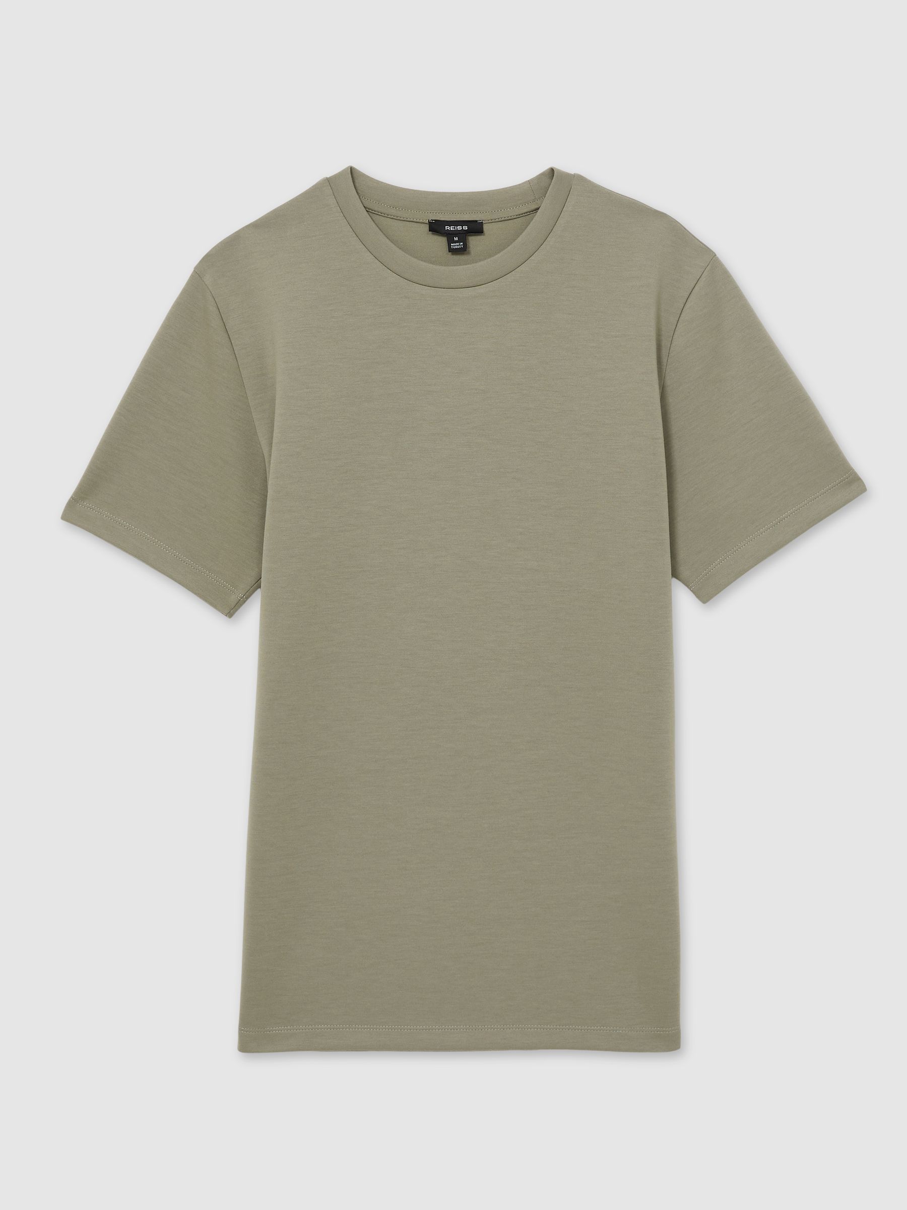 Interlock Jersey Crew Neck T-Shirt in Sage - Image 2 of 6
