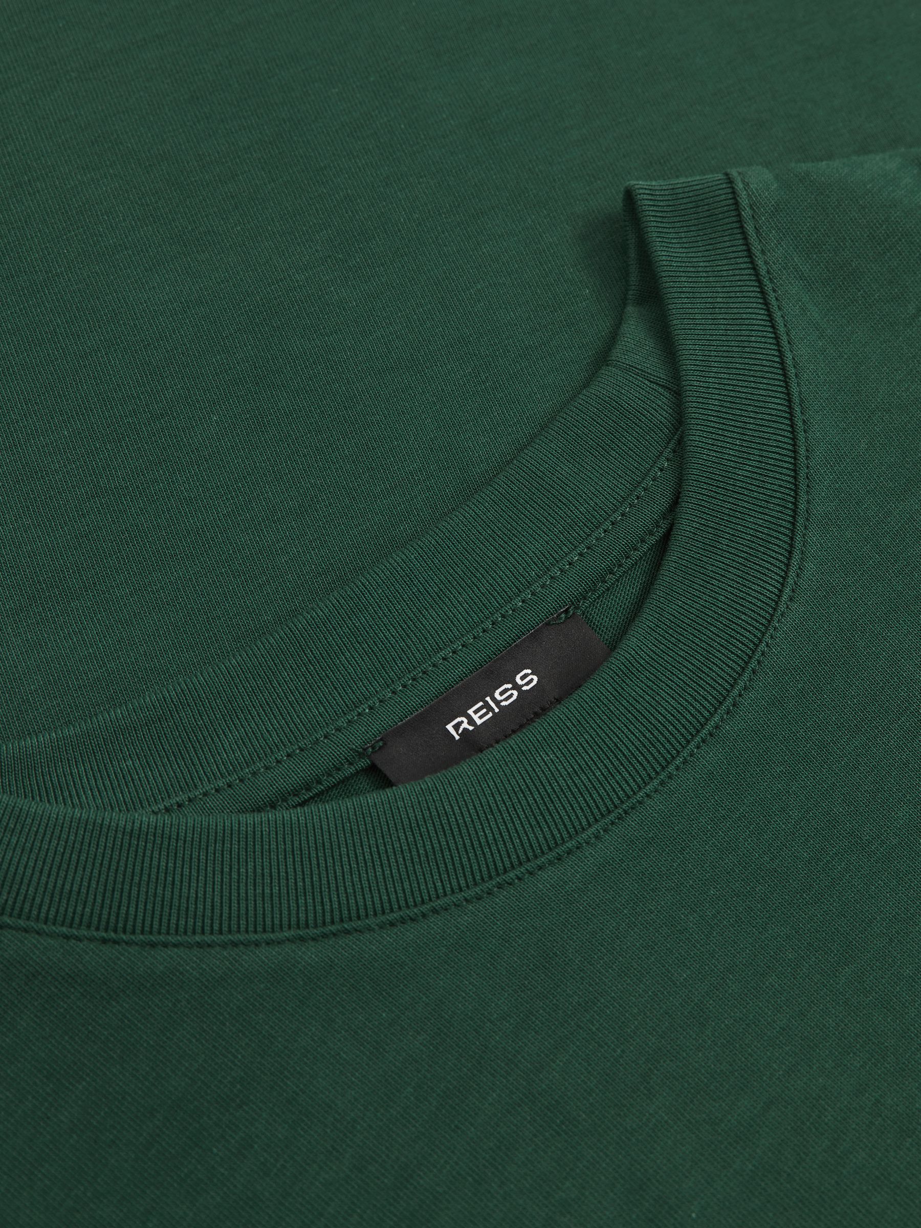 Cotton Garment-Dyed Oversized T-Shirt in Green - Image 6 of 6