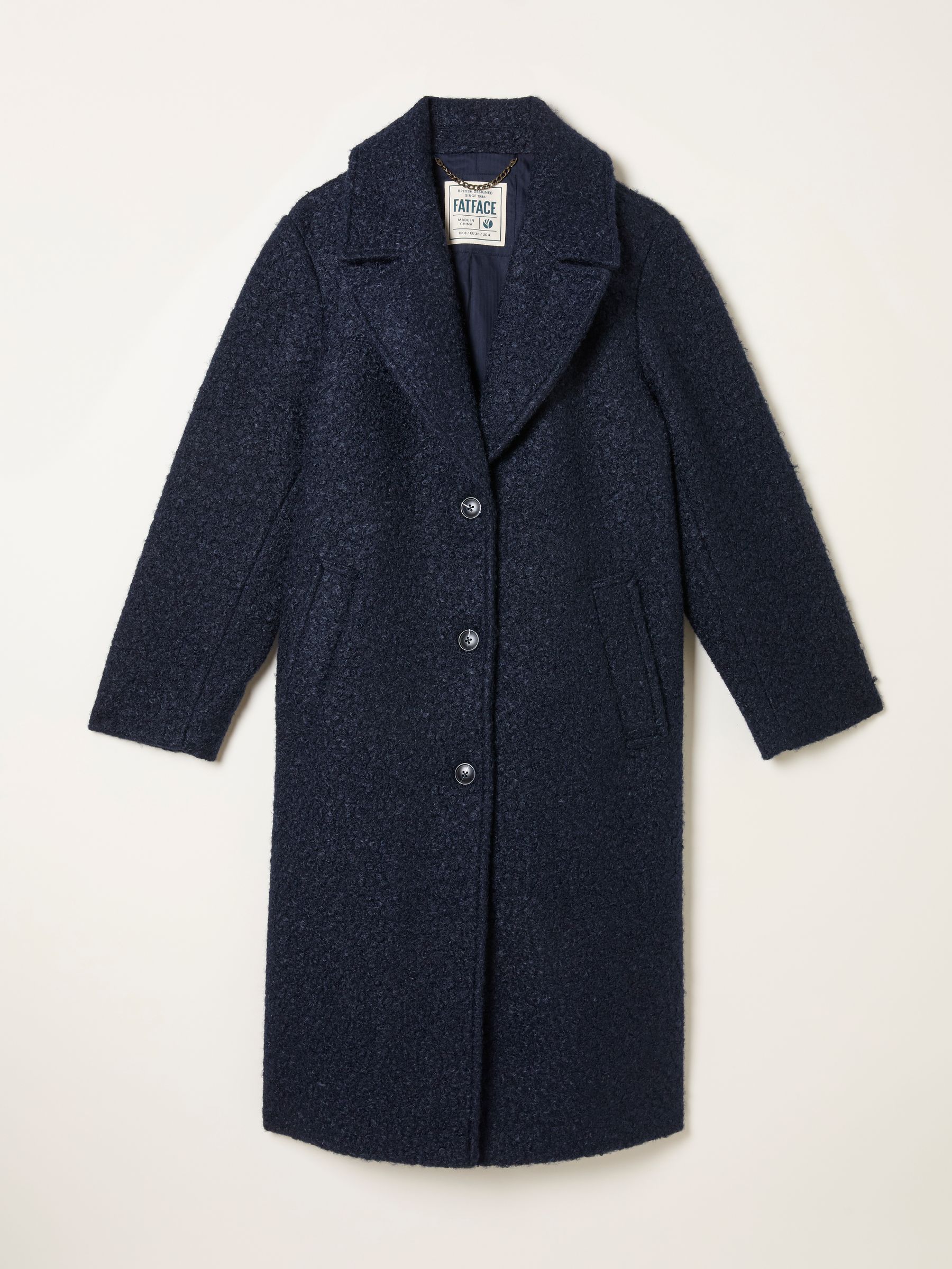 Fern Navy Boucle Coat - Image 6 of 6