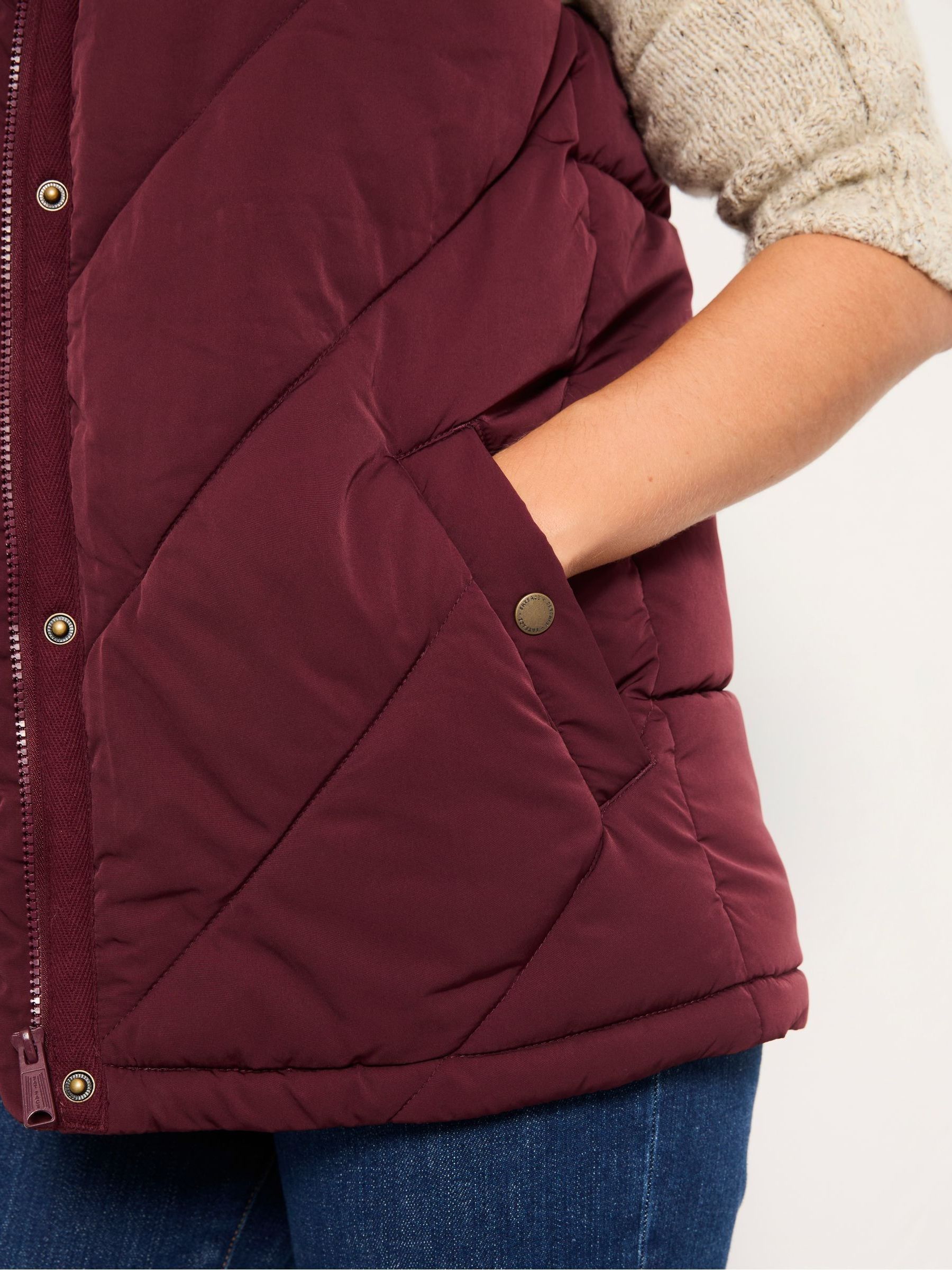 Gem Burgundy Red Gilet - Image 4 of 6