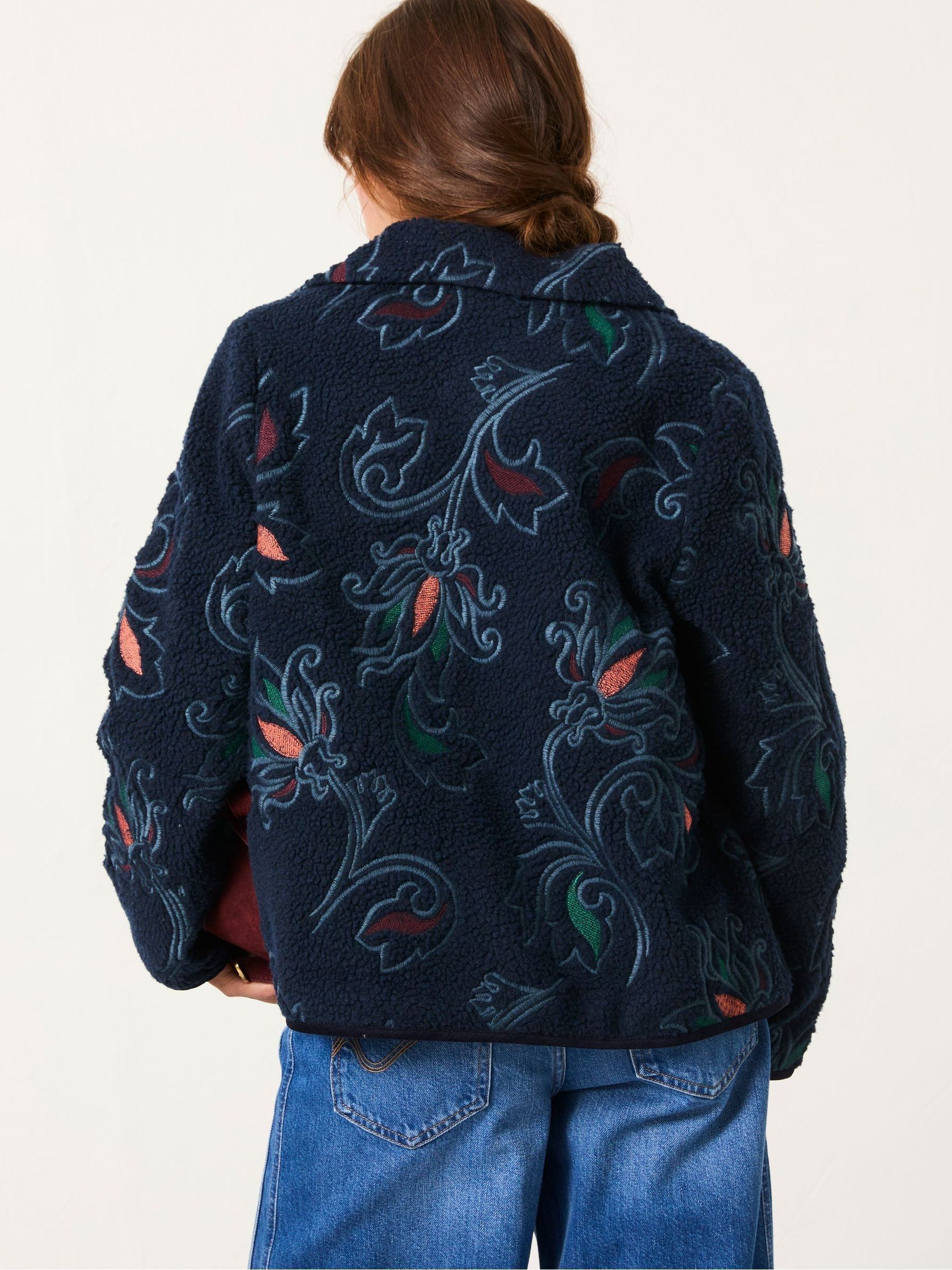 Navy Garratt Embroidered Borg Fleece - Image 2 of 5
