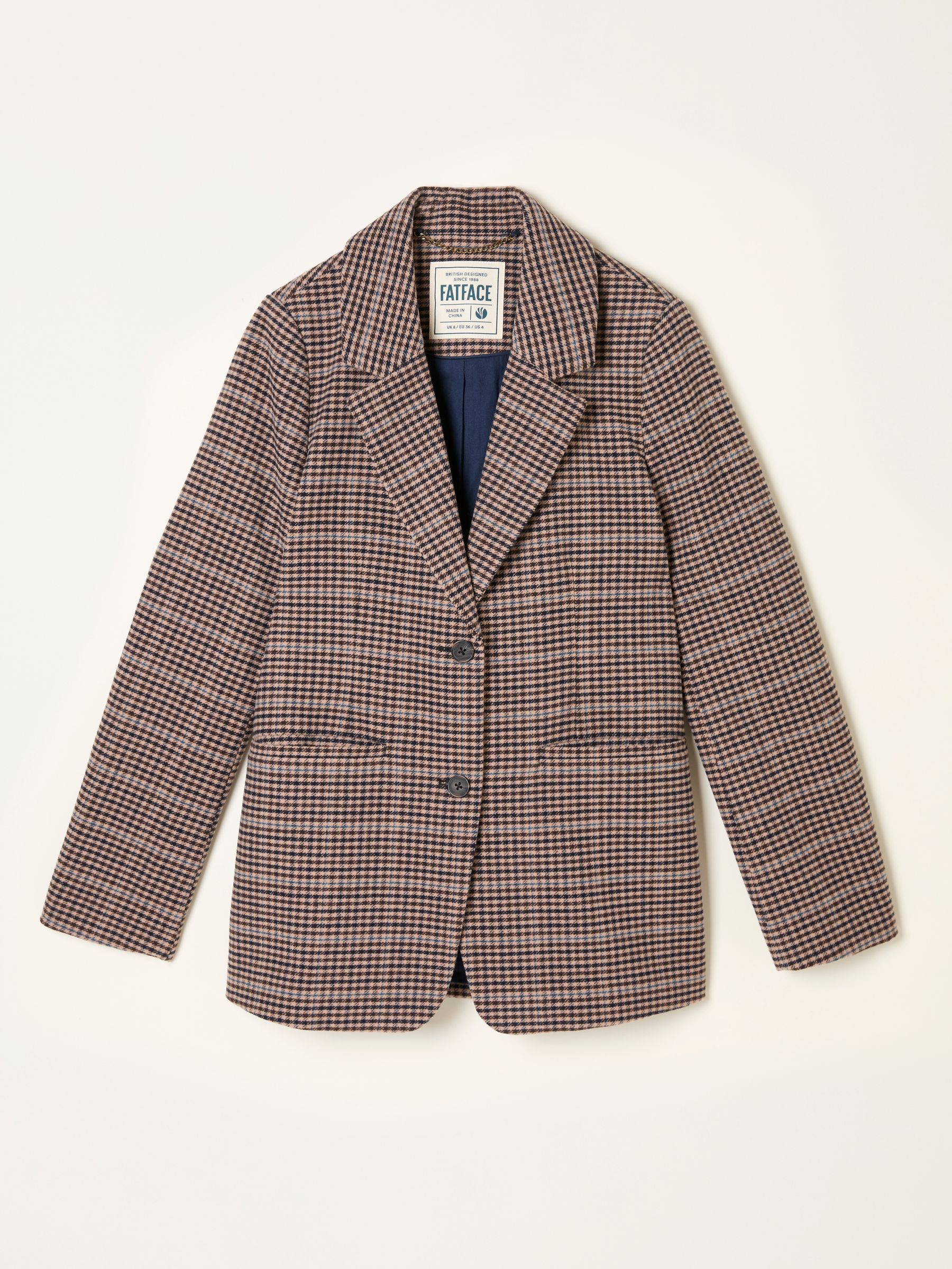 Alba Brown Check Blazer - Image 7 of 7