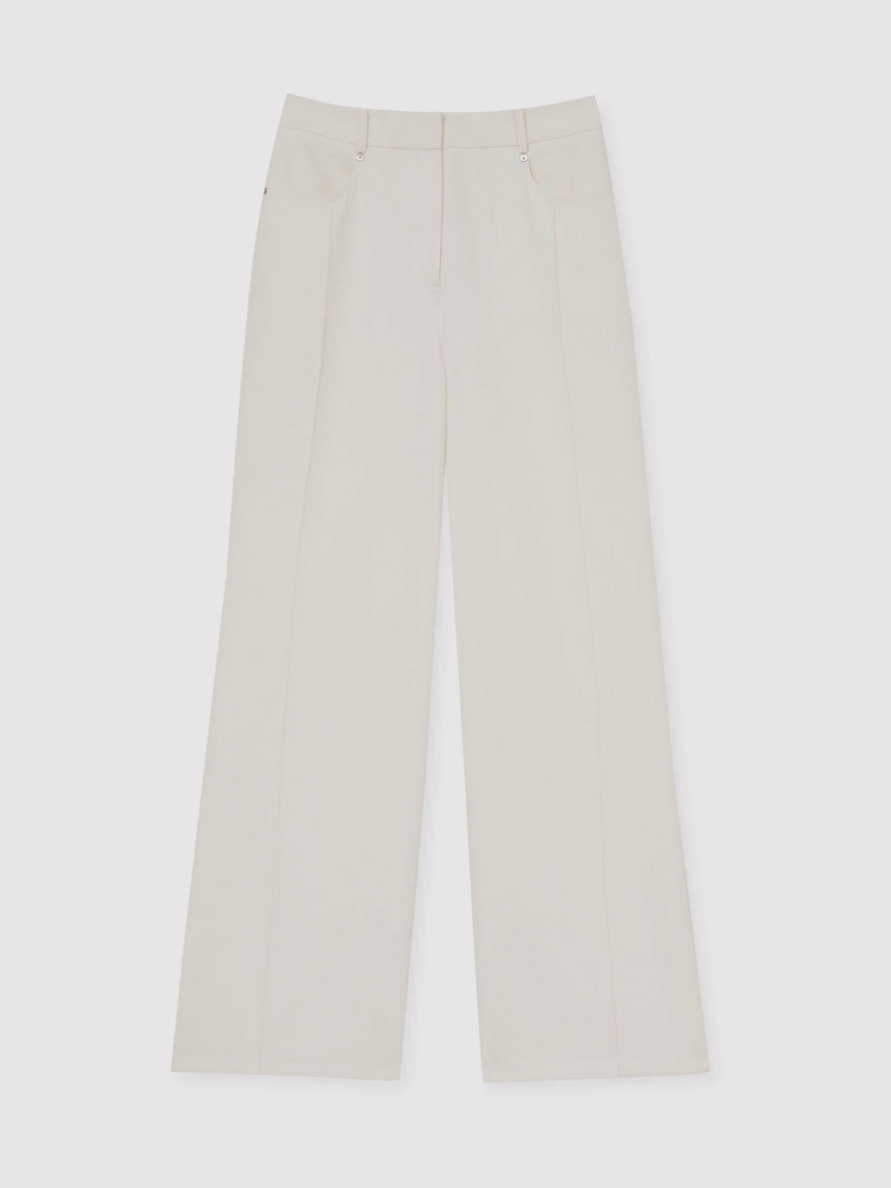 Palazzo Tailored Trousers in Ivory - Image 2 of 6