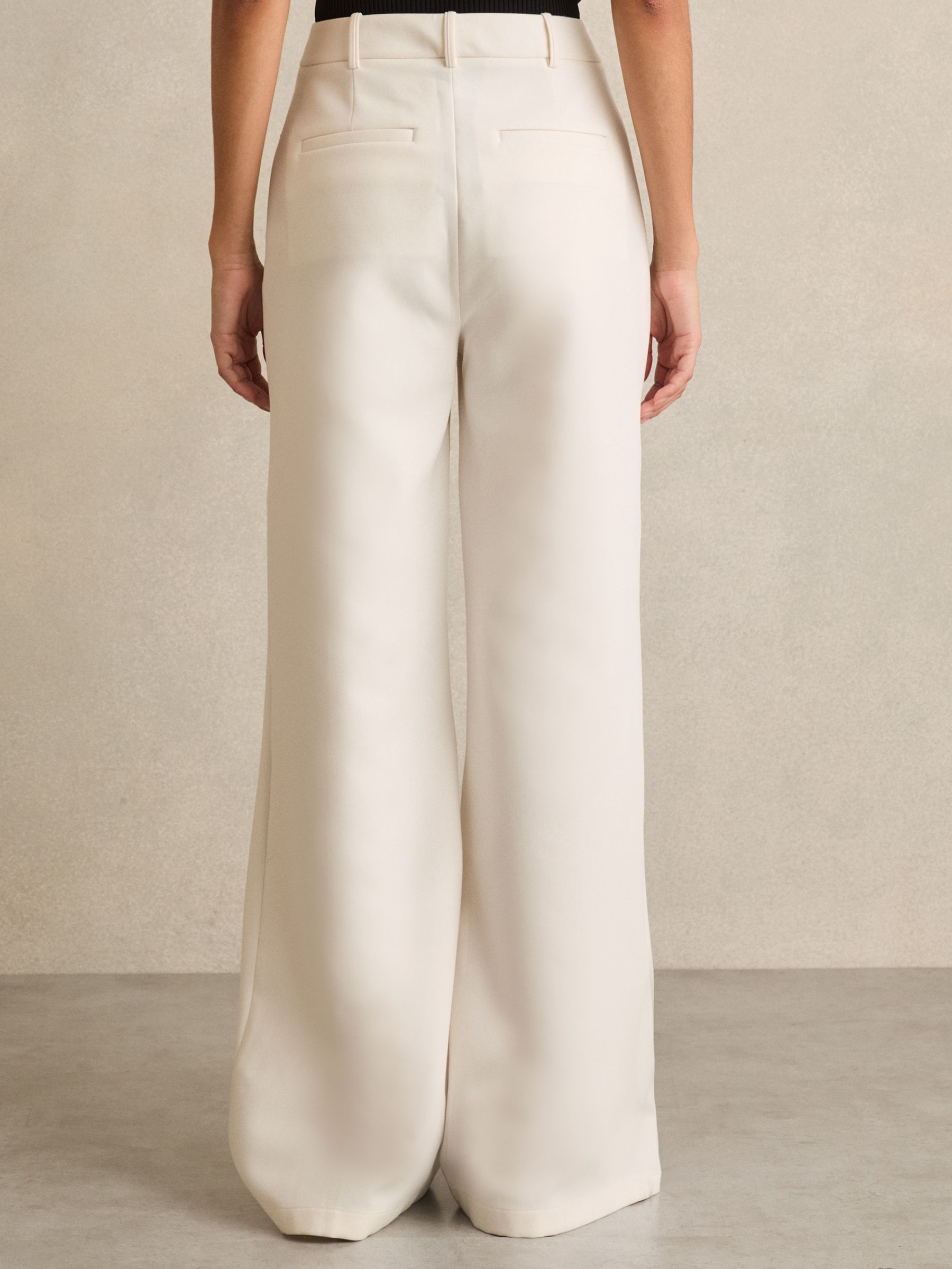 Palazzo Tailored Trousers in Ivory - Image 5 of 6
