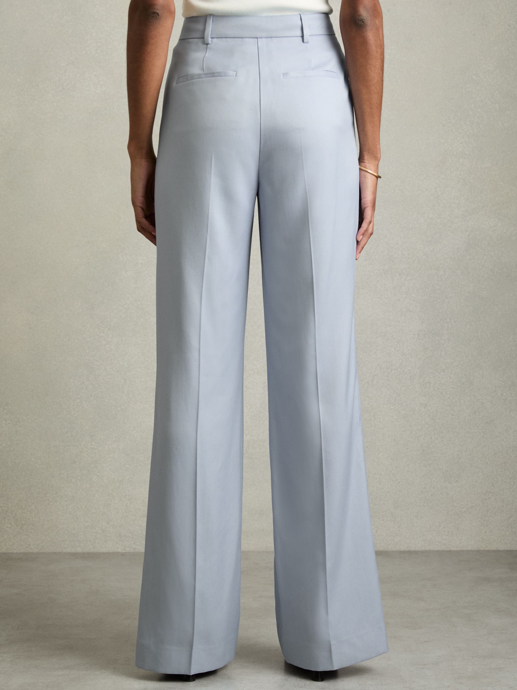 Petite Wide-Leg Tailored Trousers in Blue - Image 5 of 7