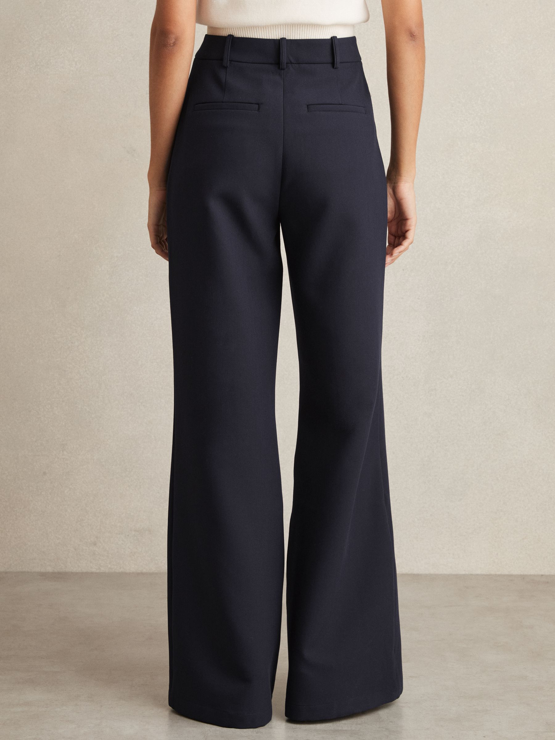 Palazzo Tailored Trousers in Navy - Image 5 of 6