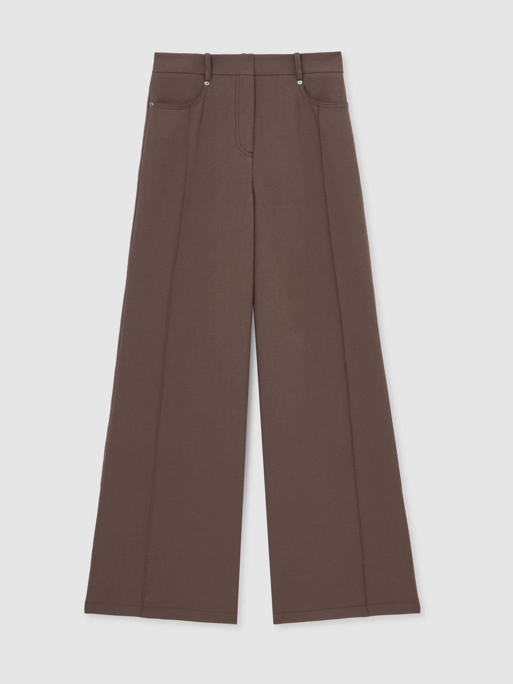 Palazzo Tailored Trousers in Mink Neutral - Image 2 of 6