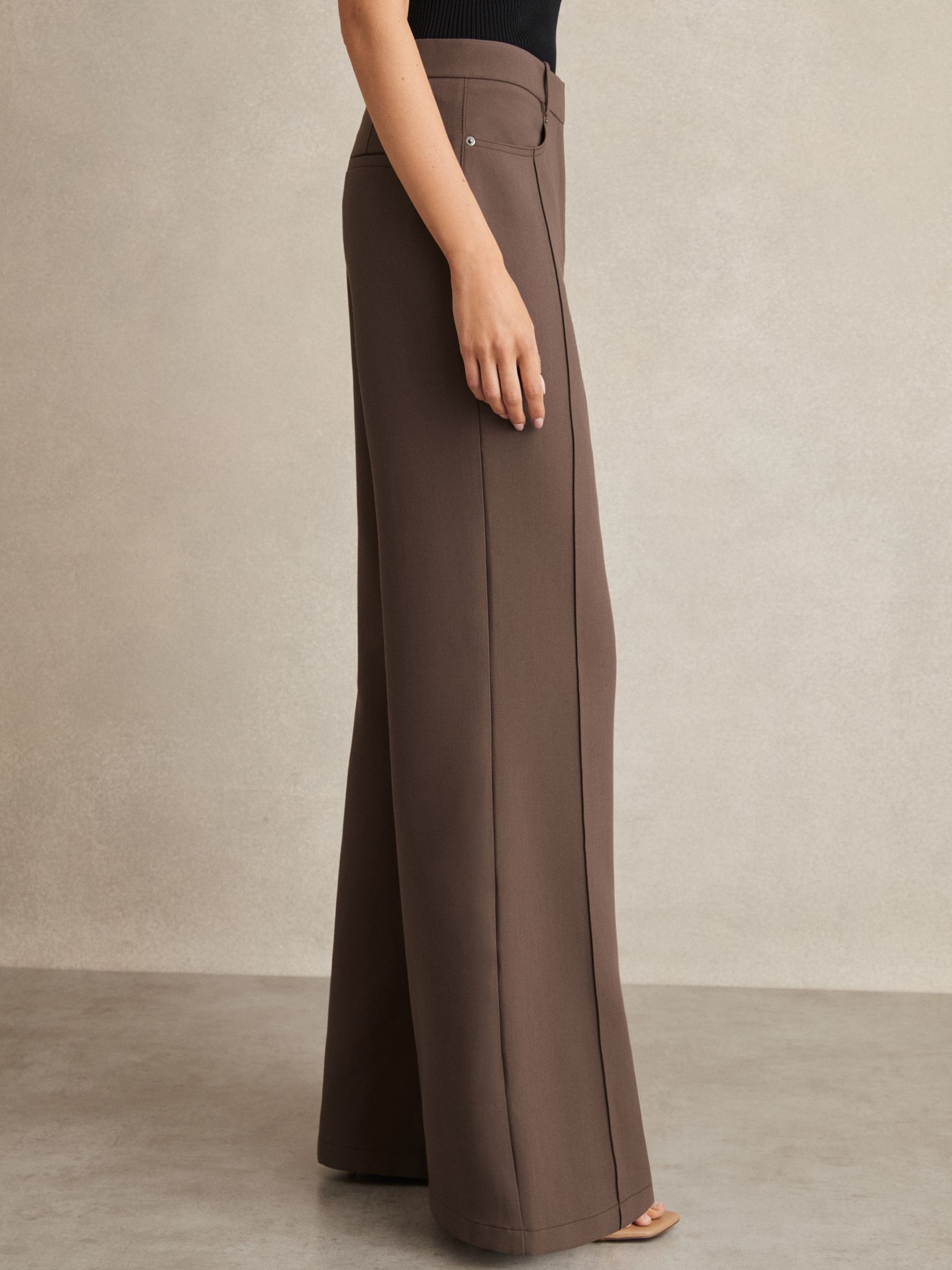 Palazzo Tailored Trousers in Mink Neutral - Image 3 of 6