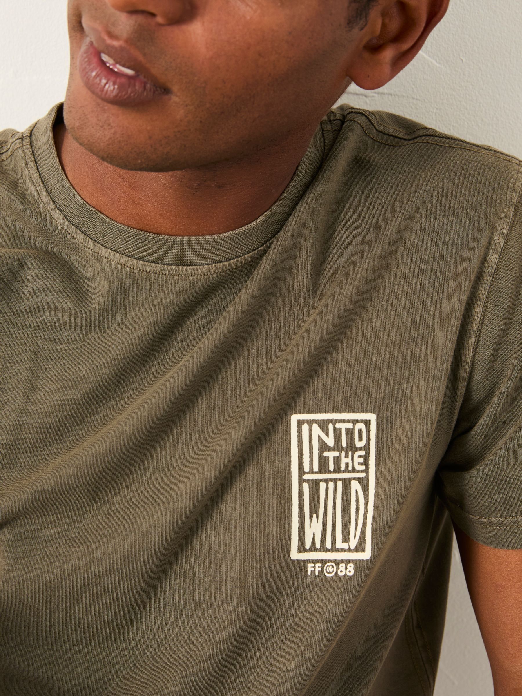 Washed Black Into The Wild Graphic Tshirt - Image 5 of 8