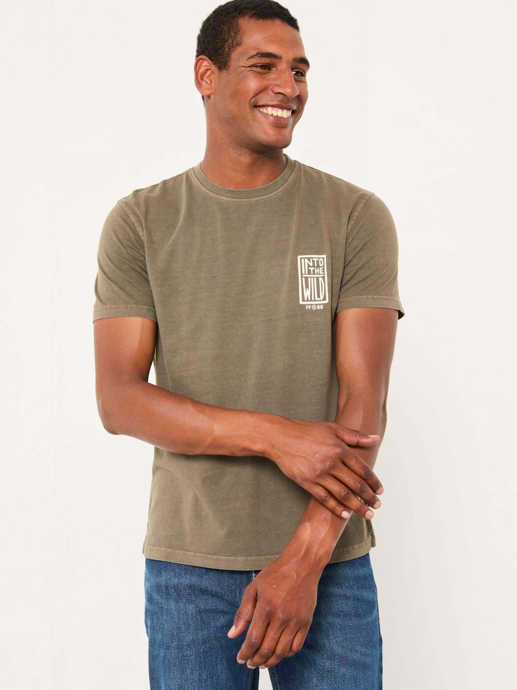 Washed Black Into The Wild Graphic Tshirt - Image 6 of 8