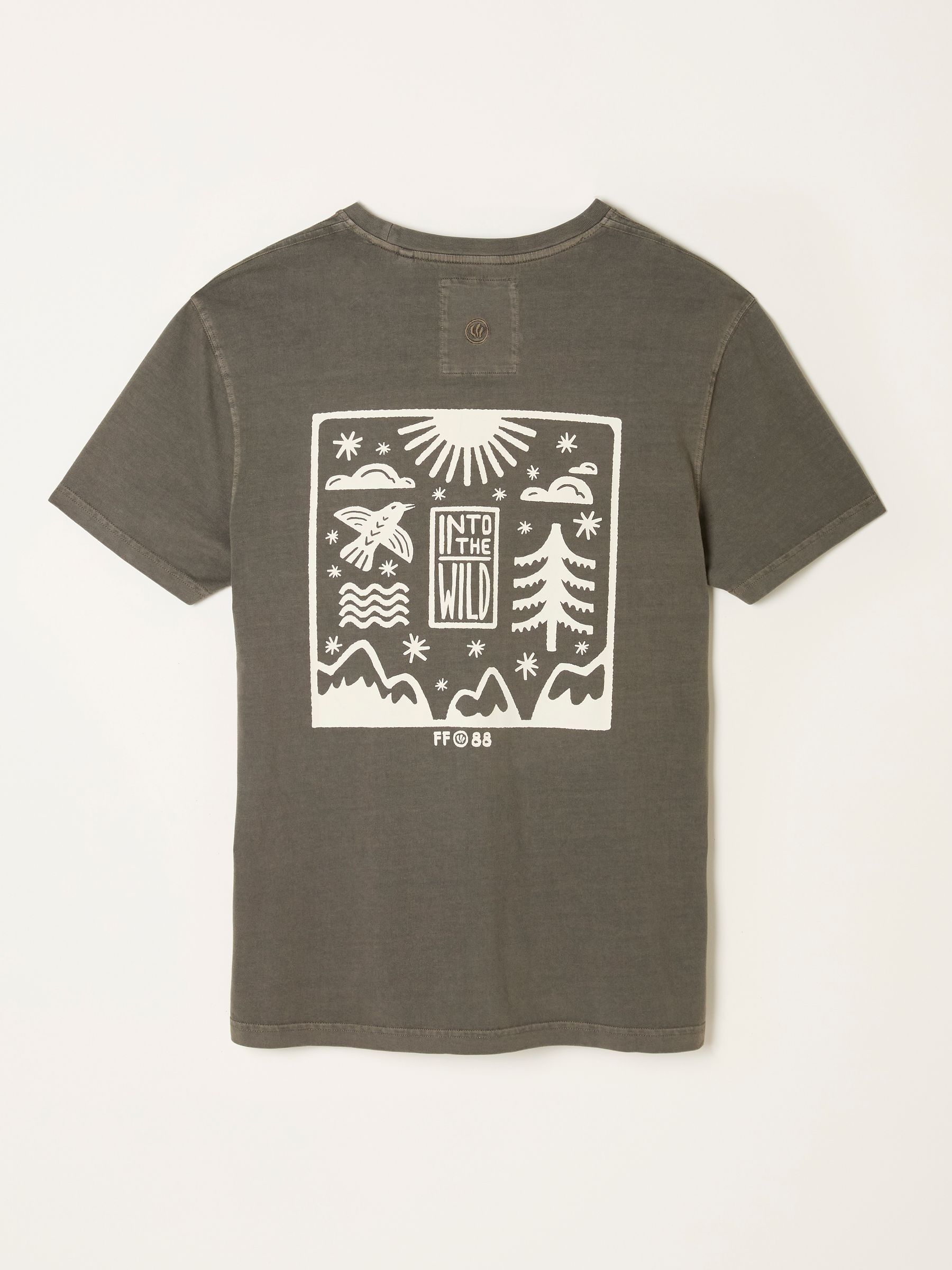 Washed Black Into The Wild Graphic Tshirt - Image 8 of 8