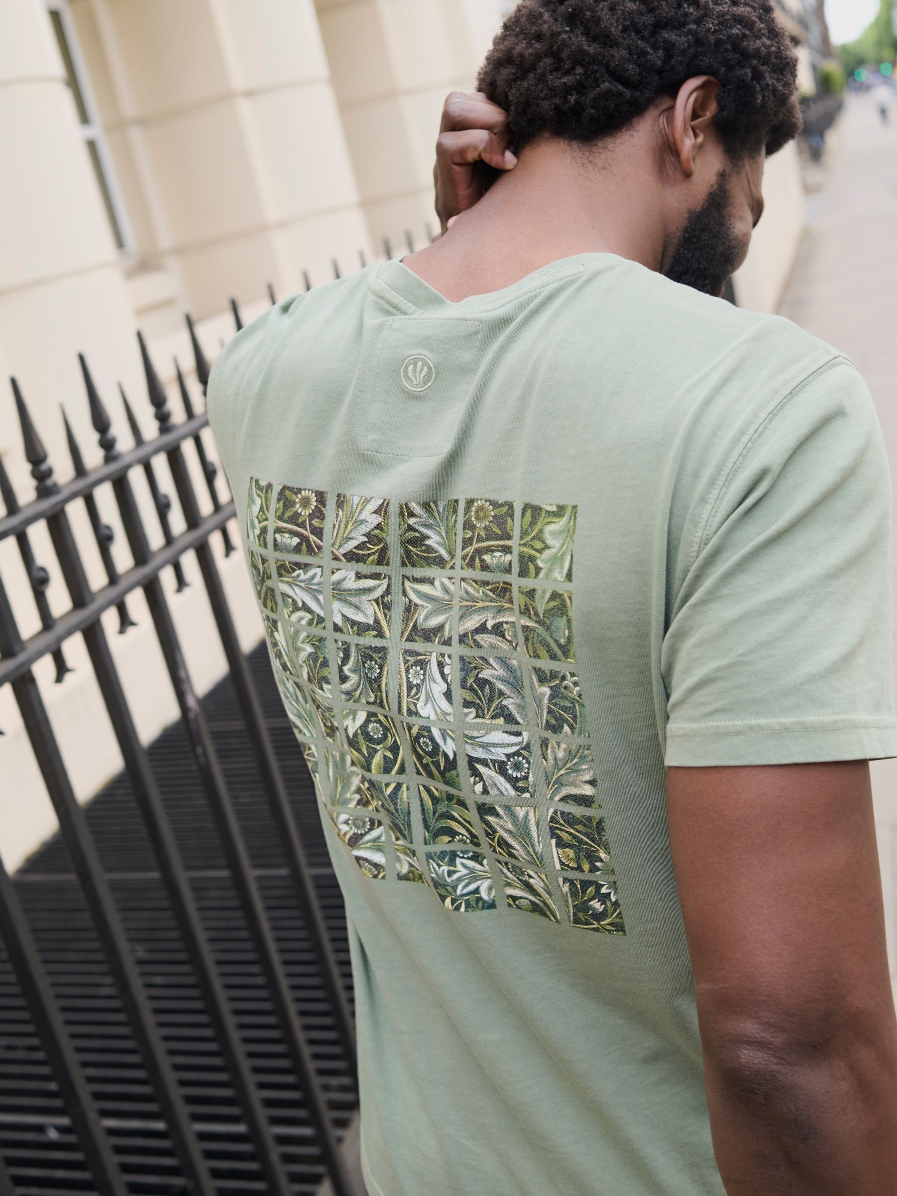 Sage Green Tile Panel Graphic T-Shirt - Image 2 of 8