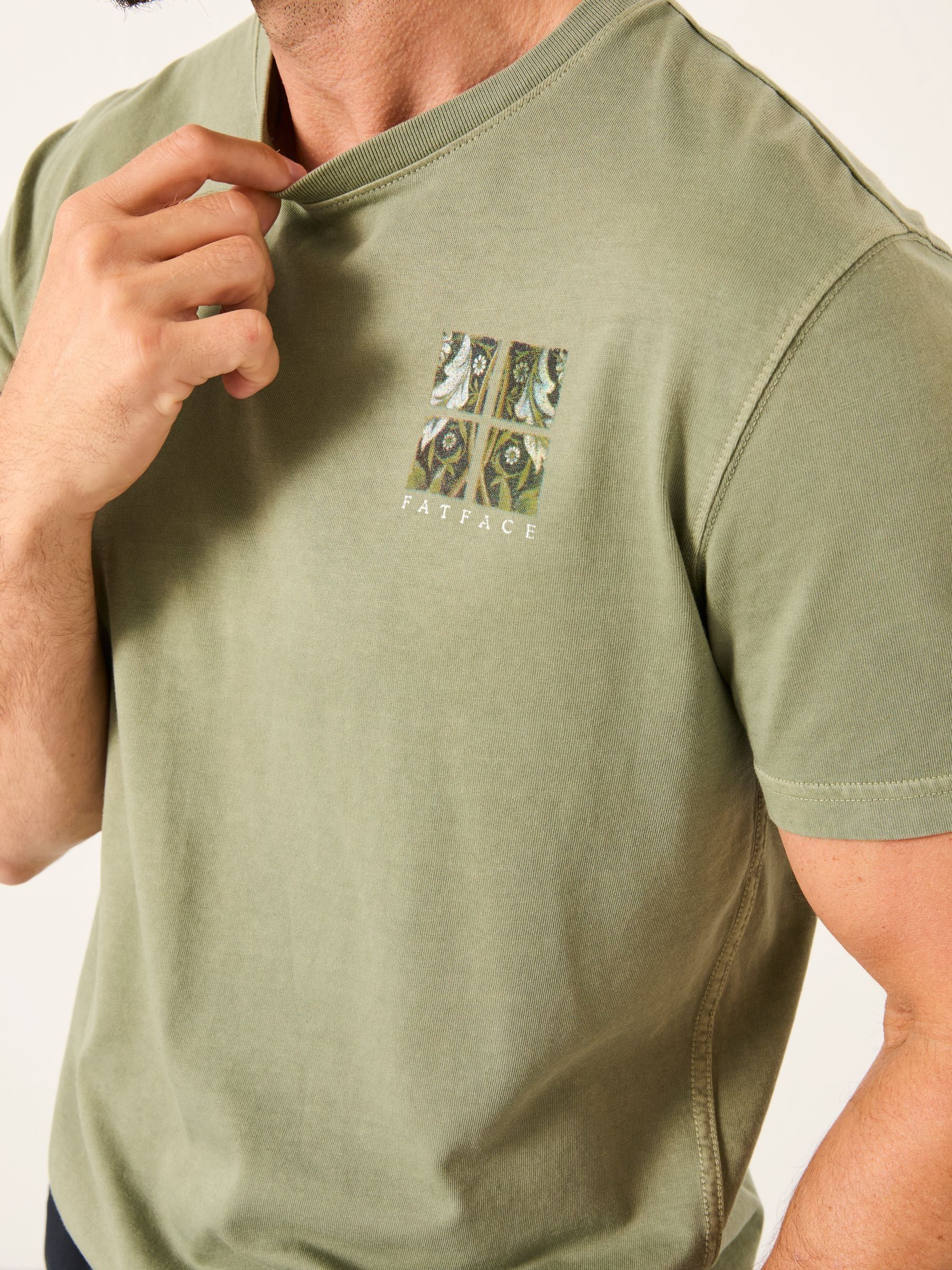 Sage Green Tile Panel Graphic T-Shirt - Image 5 of 8