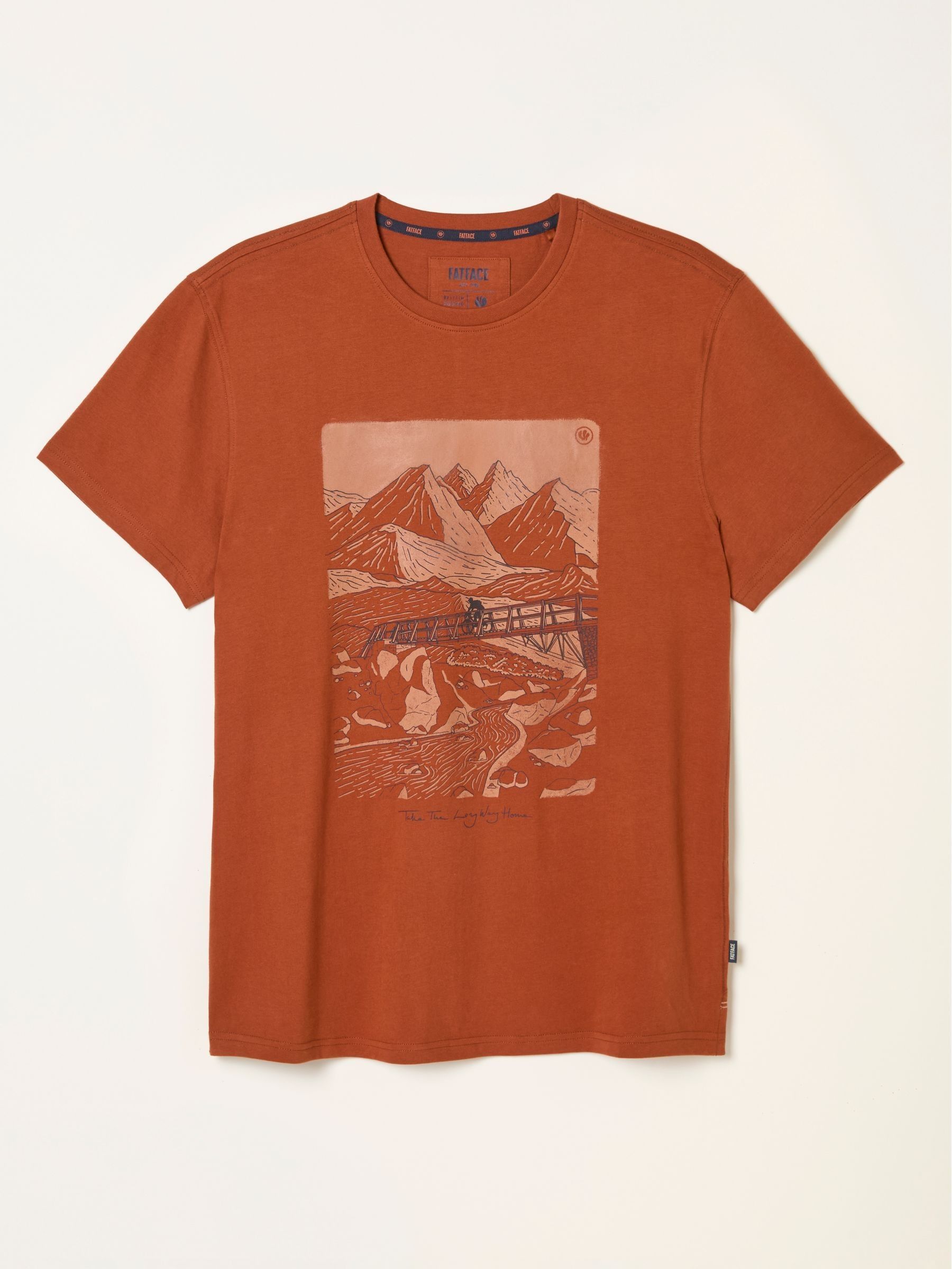 Burnt Orange Hiking Hills Graphic Tshirt - Image 5 of 5