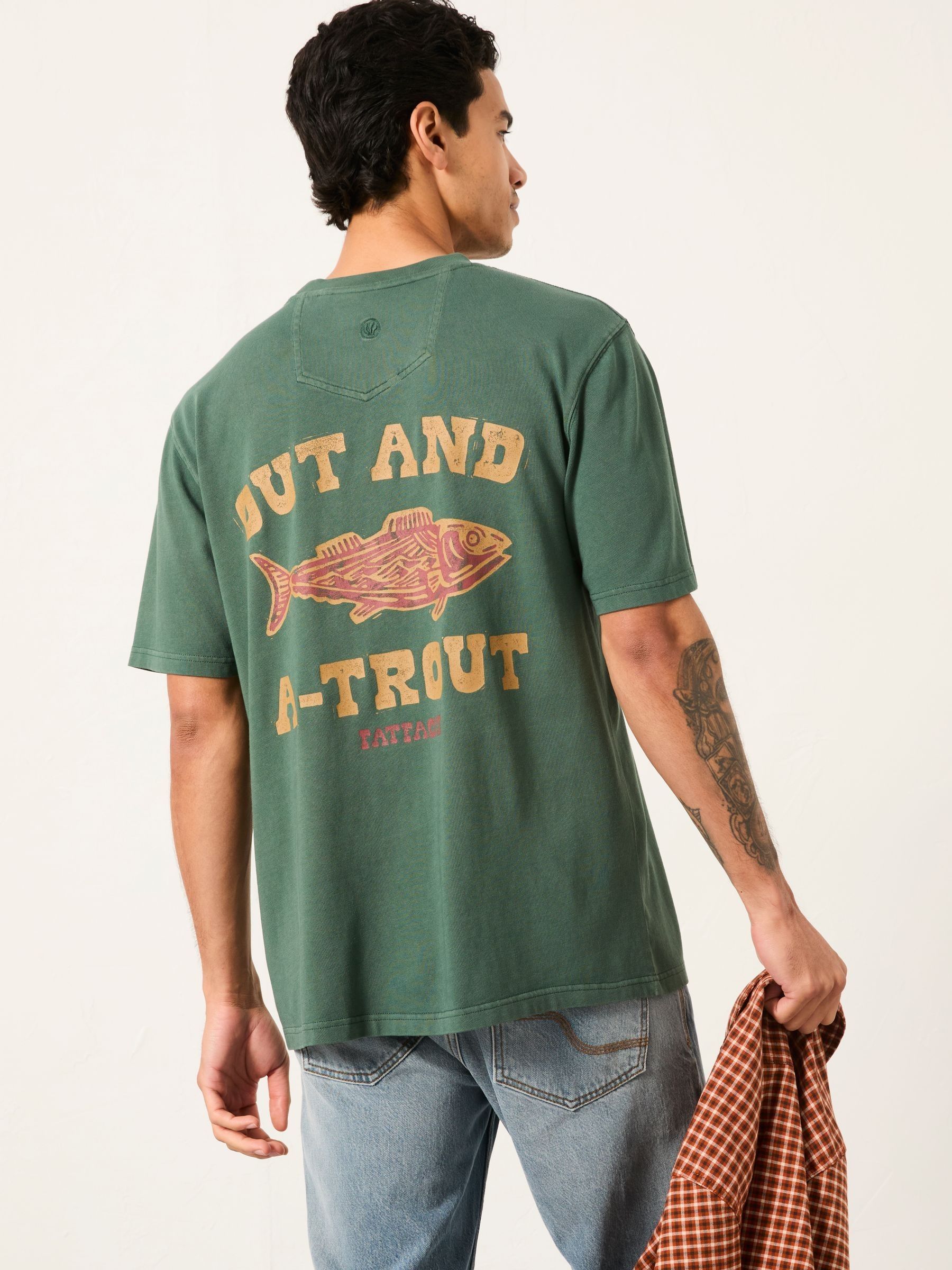 Emerald Green Out And A Trout Graphic Tshirt - Image 4 of 6
