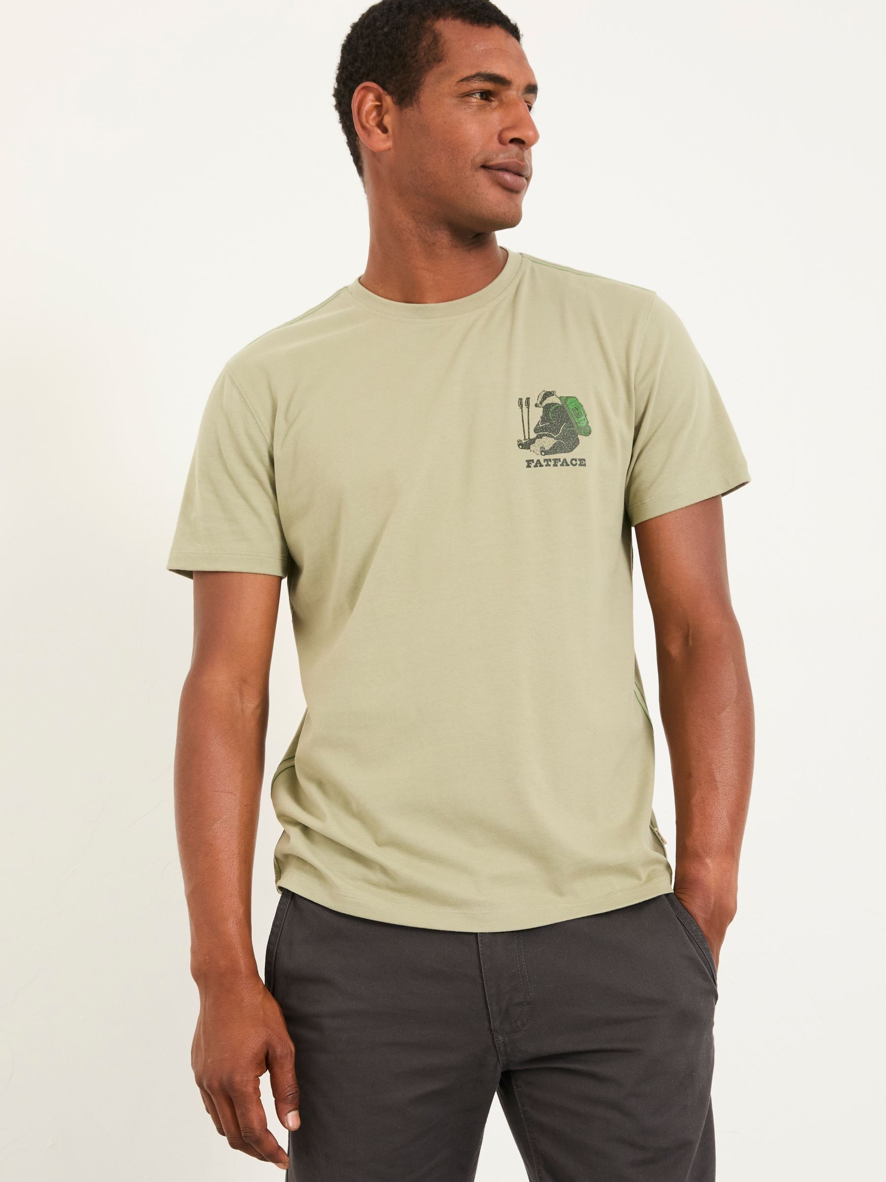 Light Green Badger Hiker Graphic Tshirt - Image 3 of 6