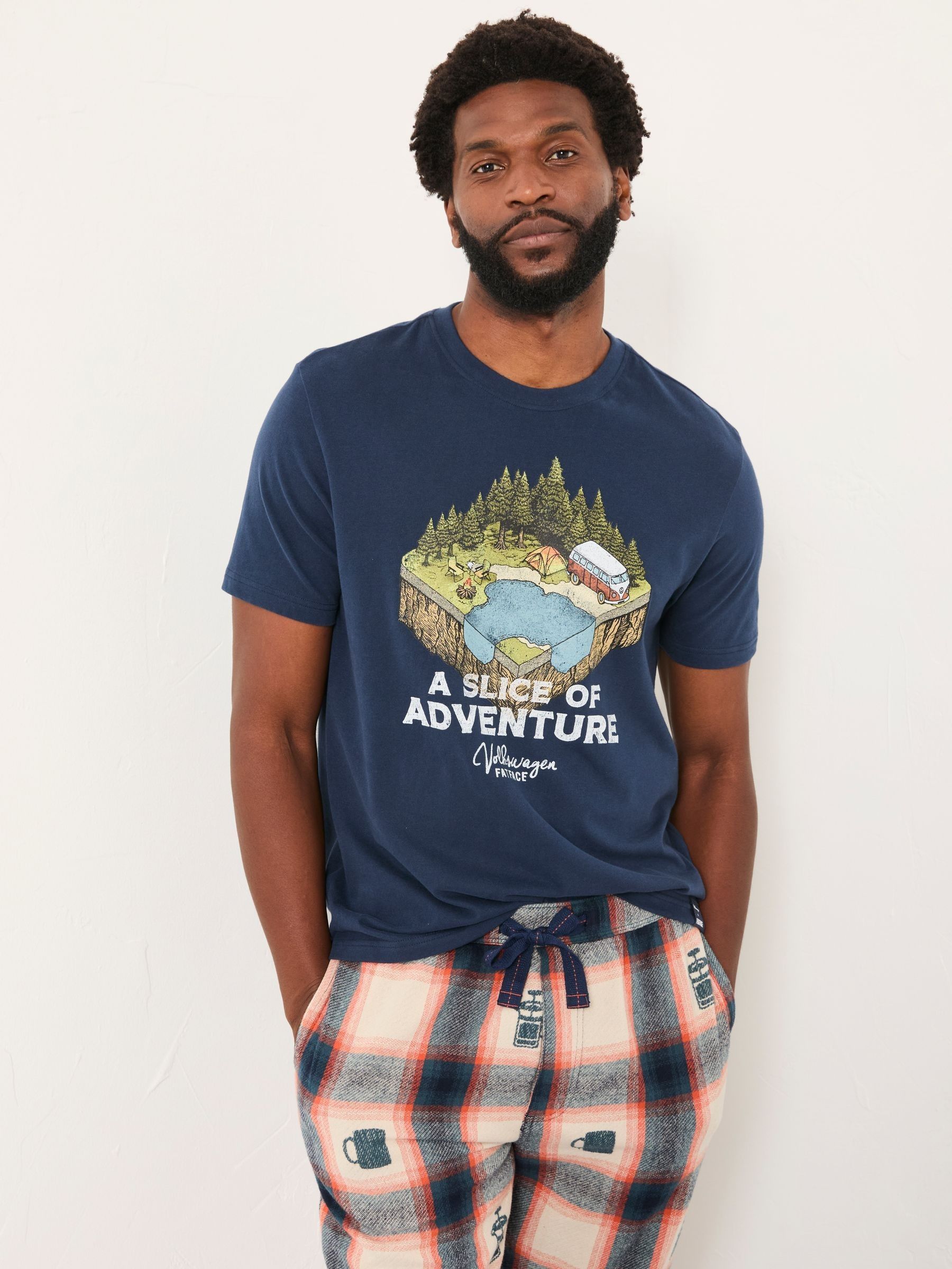 Navy VW Slice Graphic T-Shirt - Image 1 of 5 Navy VW Slice Graphic T-Shirt - Image 1 of 5