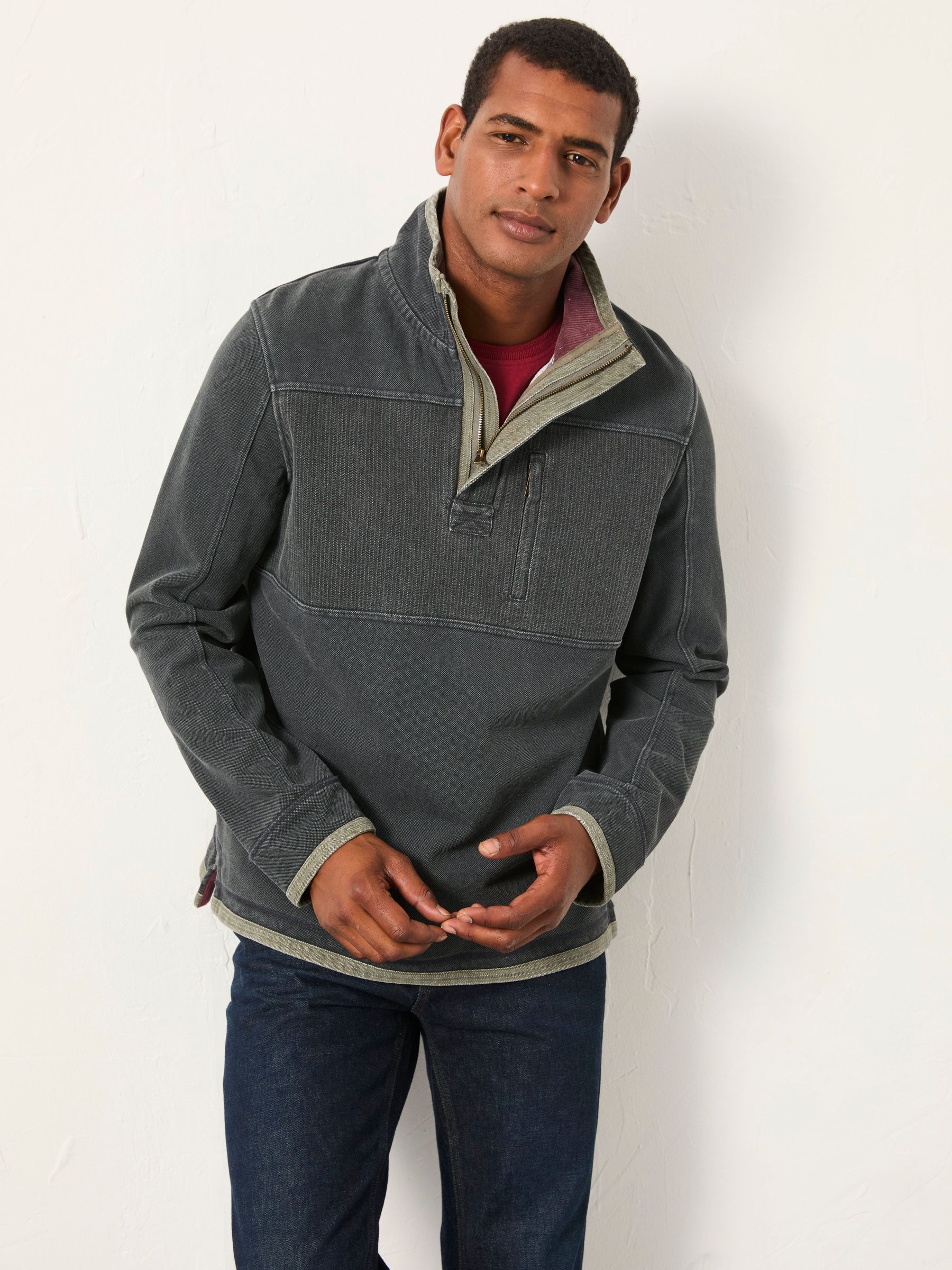Panel Quarter Neck Sweatshirt
