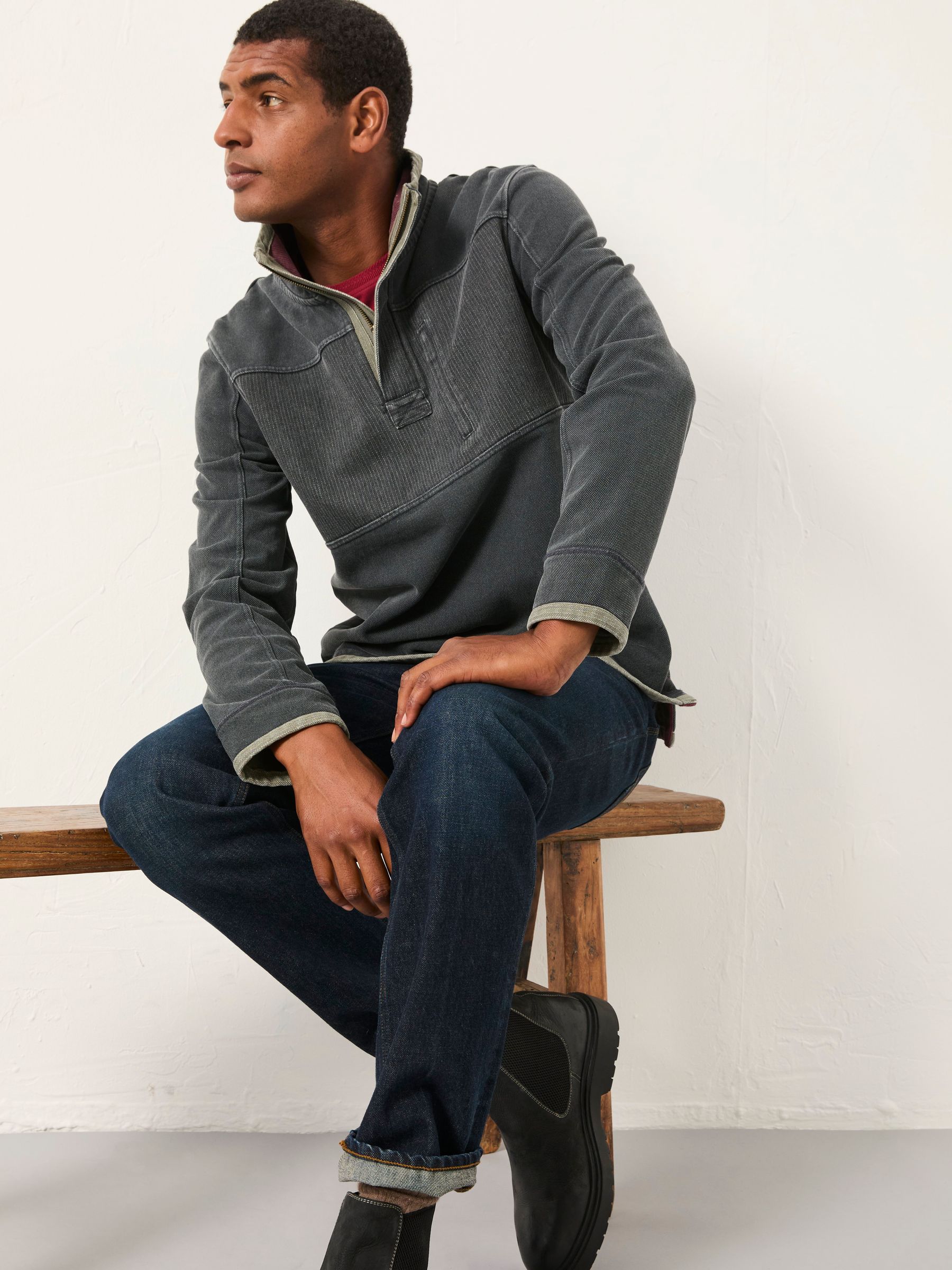 Airlie Washed Black Airlie Panel Sweat - Image 3 of 6