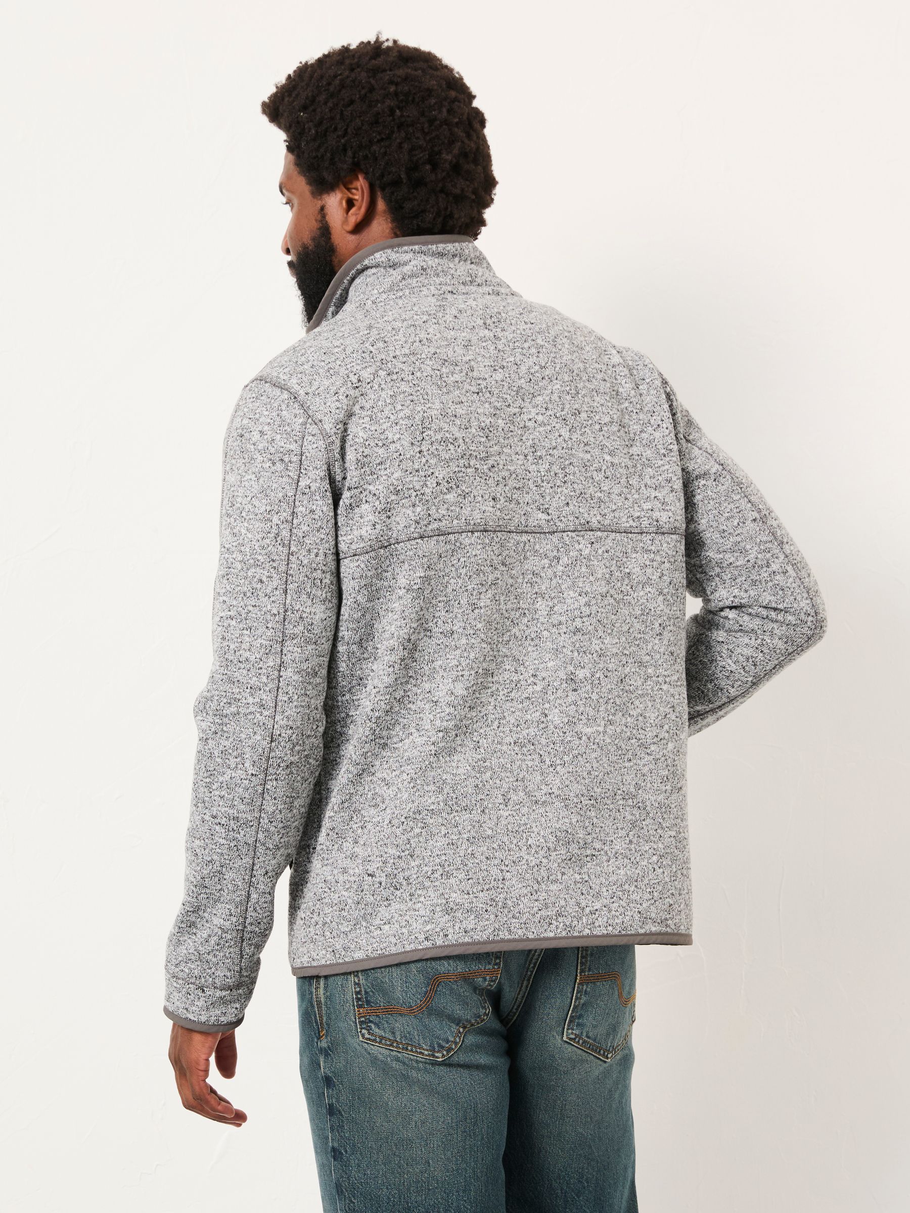 Haxby Grey Zip Through Sweat - Image 2 of 6