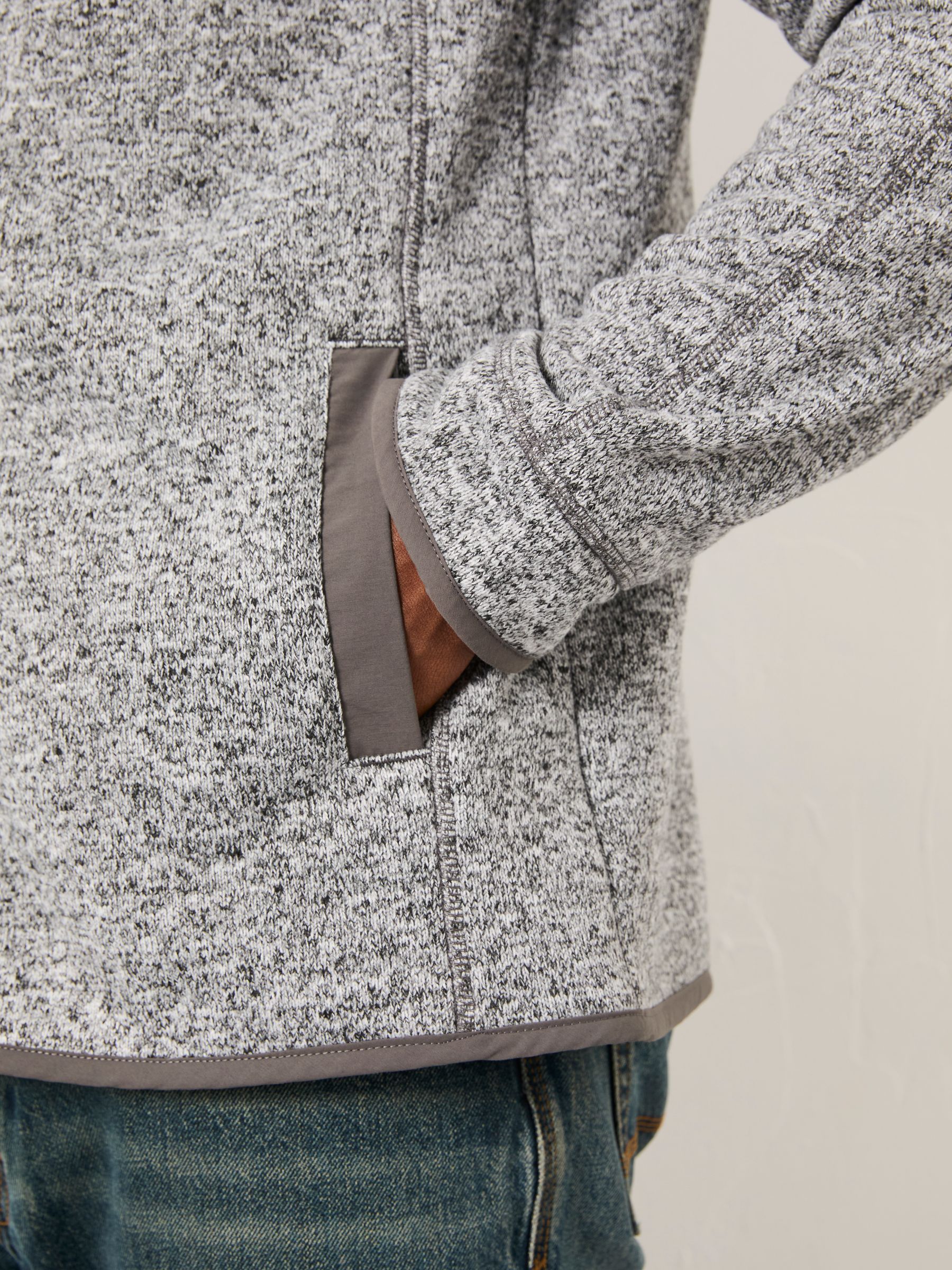Haxby Grey Zip Through Sweat - Image 4 of 6