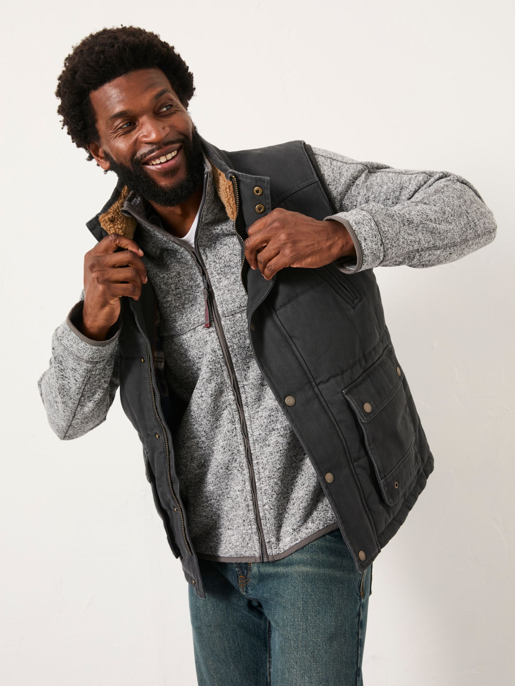 Haxby Grey Zip Through Sweat - Image 5 of 6