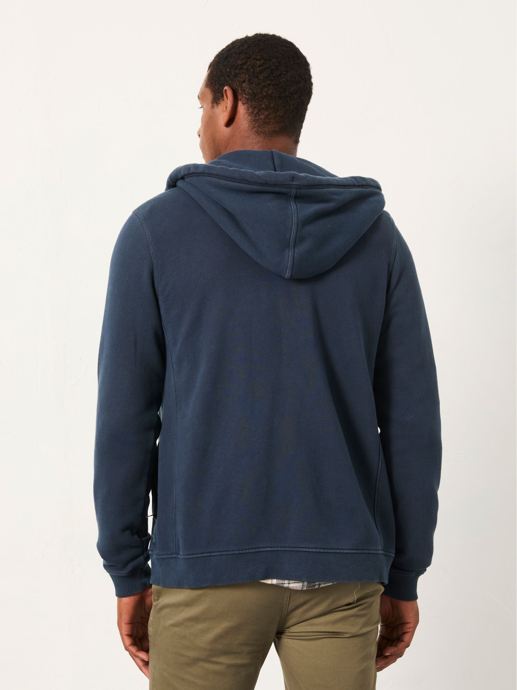 Brooke Navy Zip Through Hoodie | FatFace