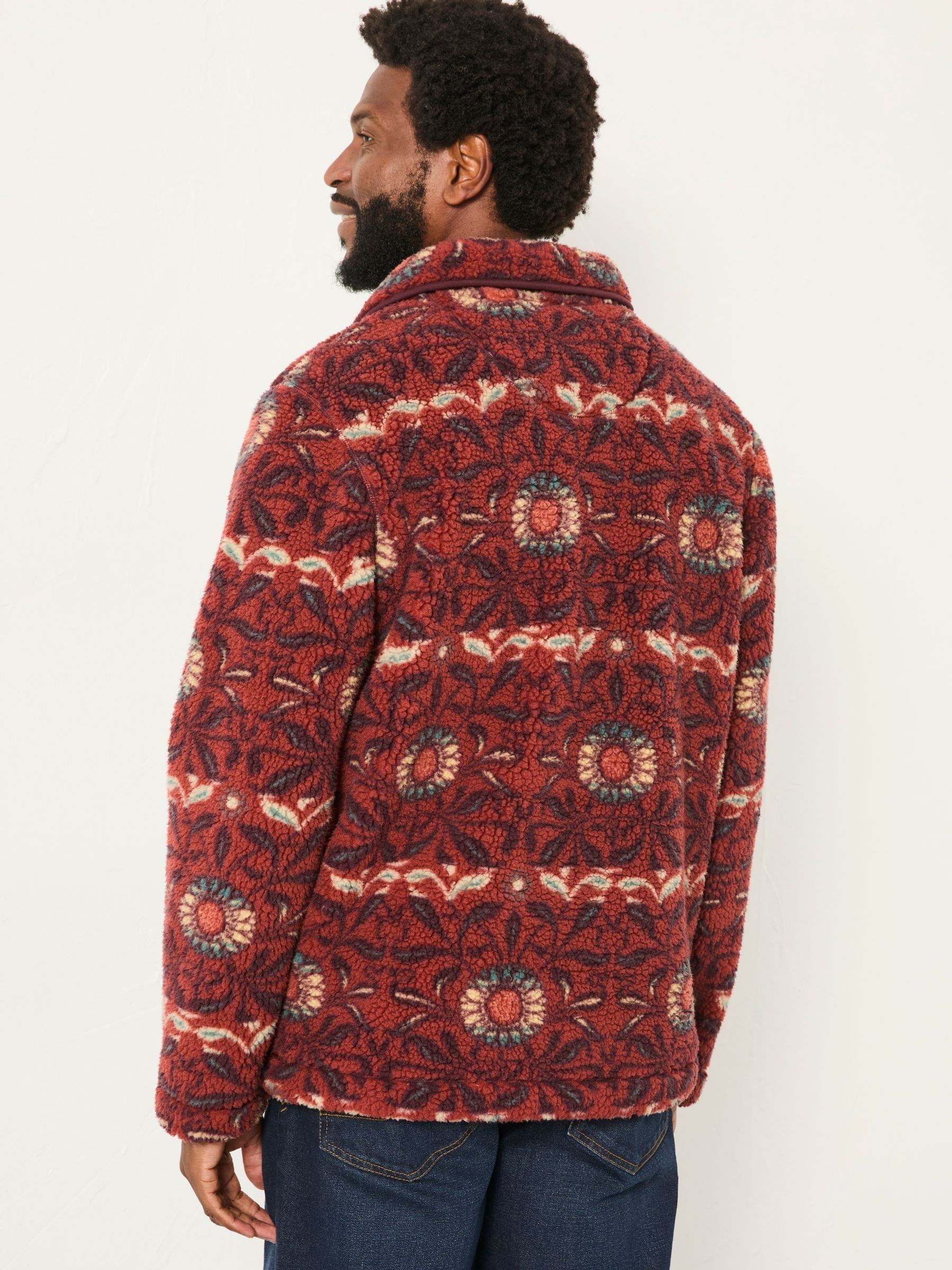 Terracotta Willow Printed Half Neck Fleece - Image 3 of 6