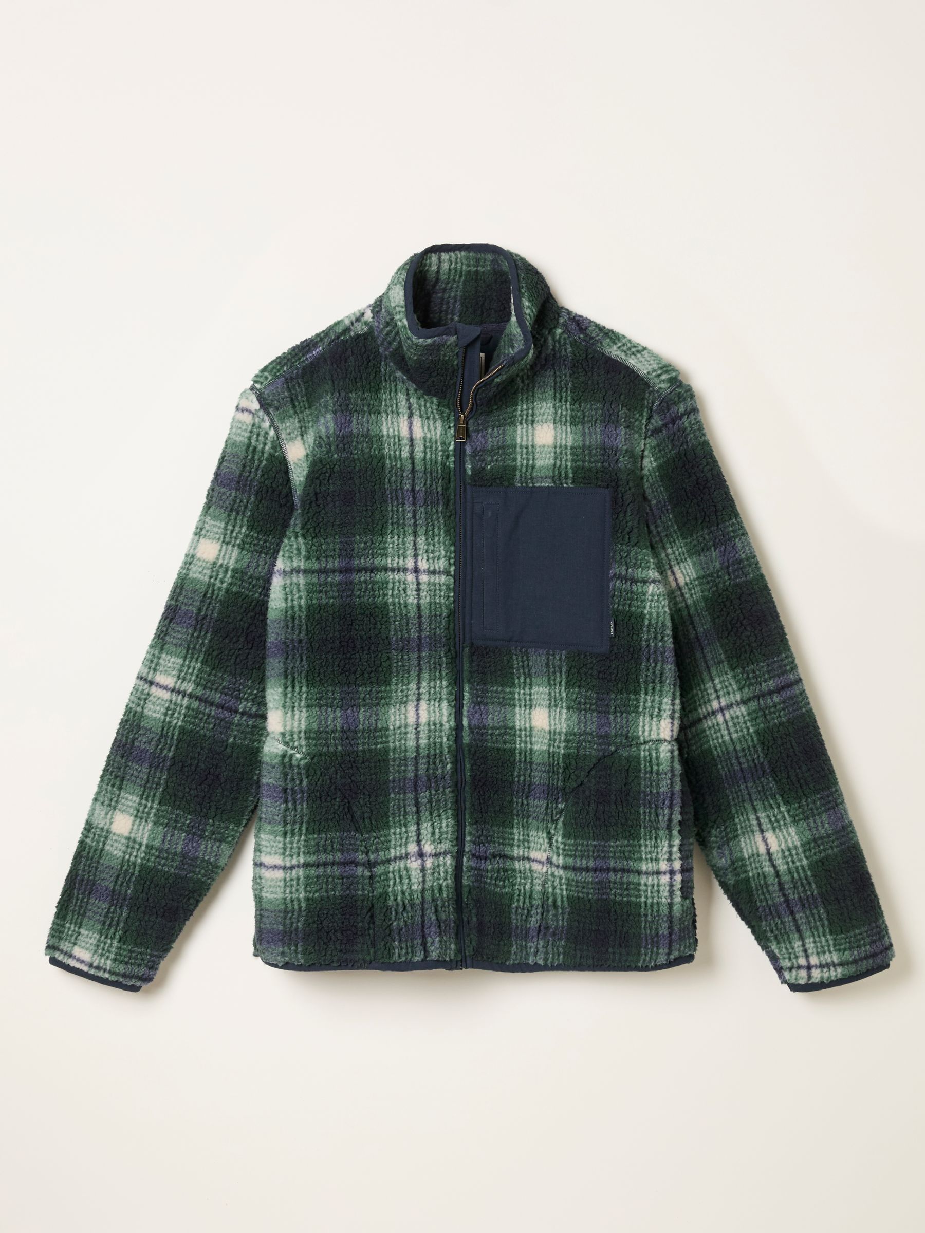 Green Check Fleece Zip Through - Image 5 of 5