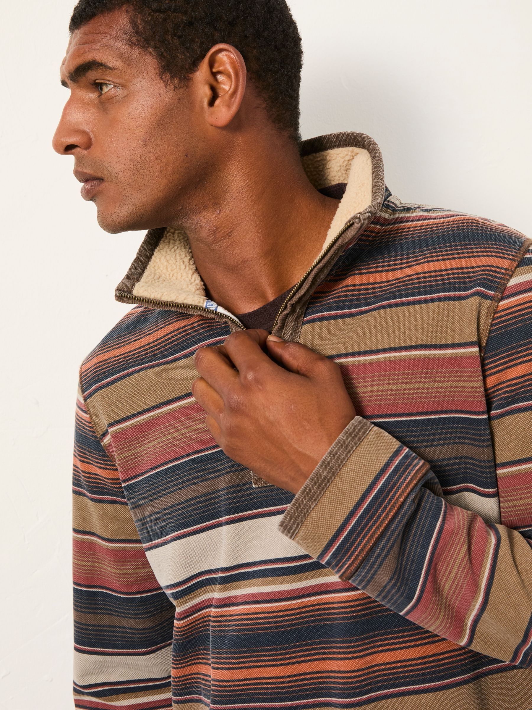 Airlie Orange Stripe Sweat - Image 3 of 6