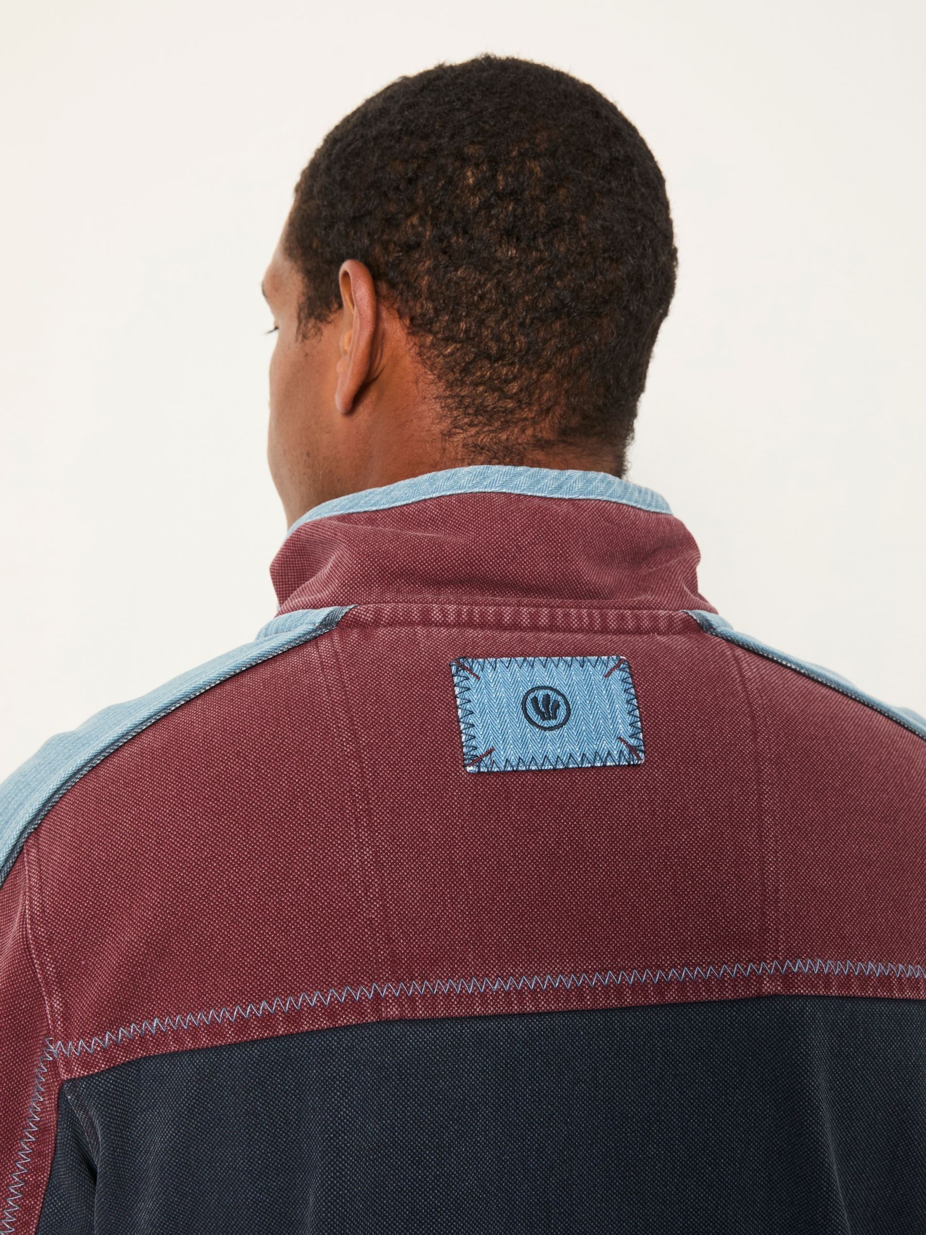 Airlie Navy Panel Sweat - Image 5 of 6